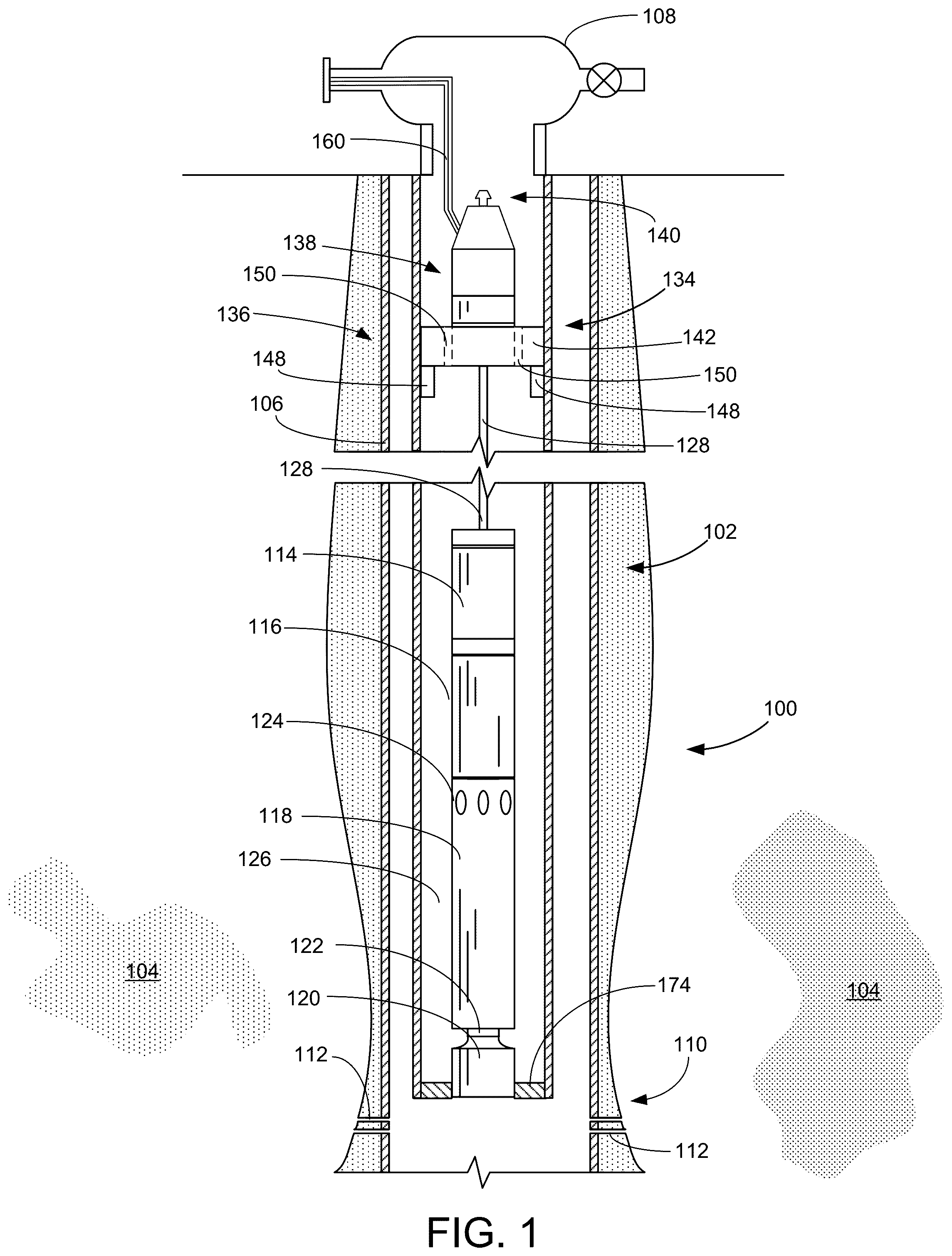 Patent US12366148 — System and method for deploying ESP on coiled tubing — Figure 1