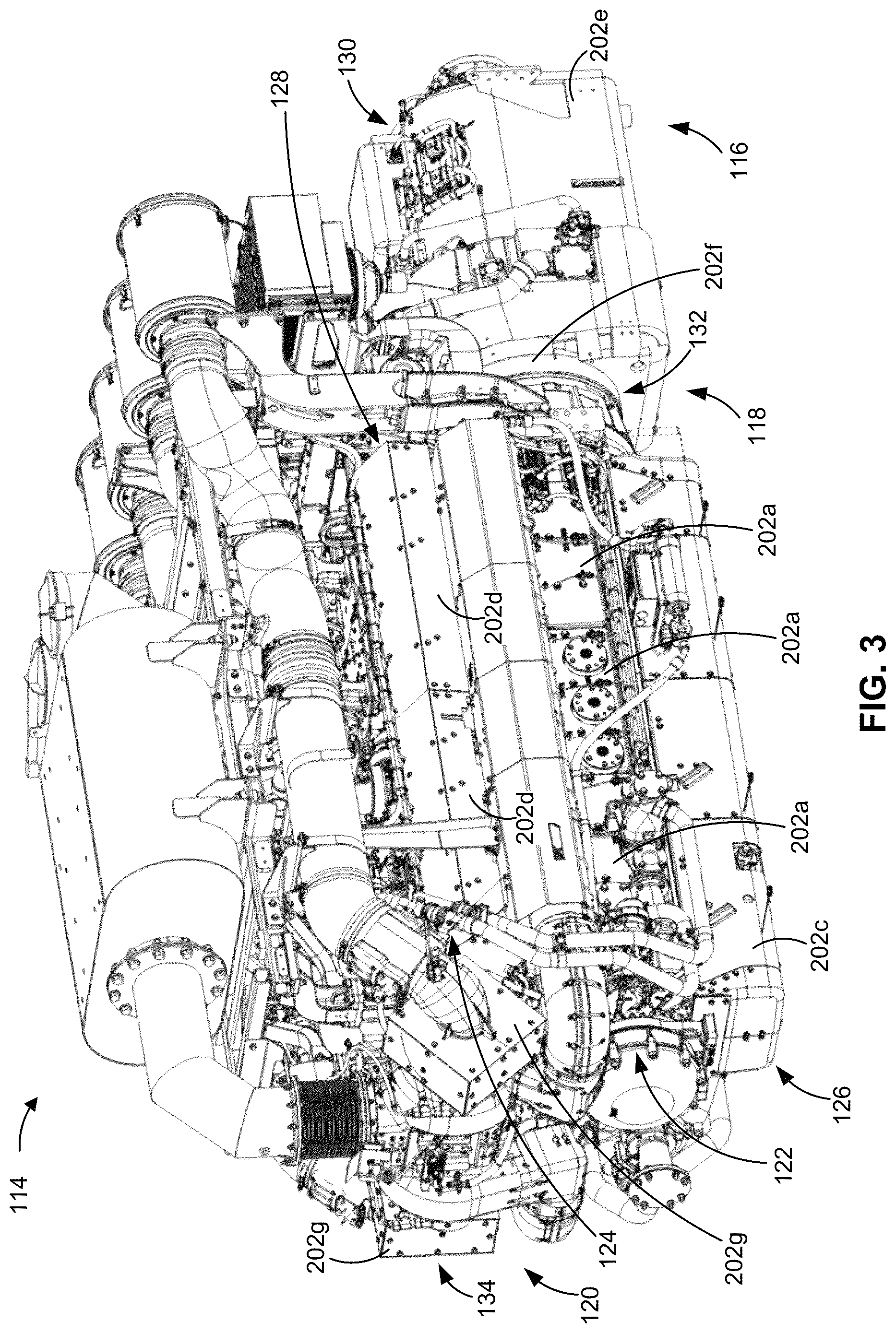 Patent US12366150 Figure 3 – Sound-dampening panels for an engine