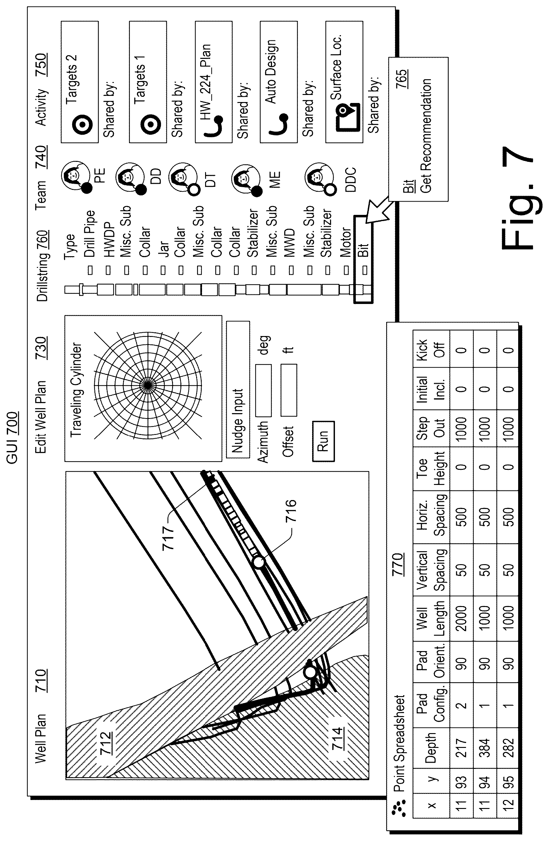 Patent US12366153 Figure 7 – Well construction equipment framework