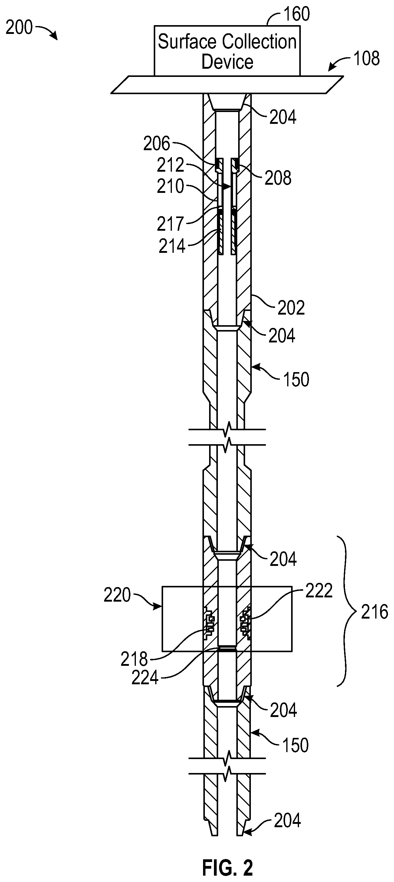 Patent US12366160 Figure 2 – System and method for streaming high frequency data to surface while drilling