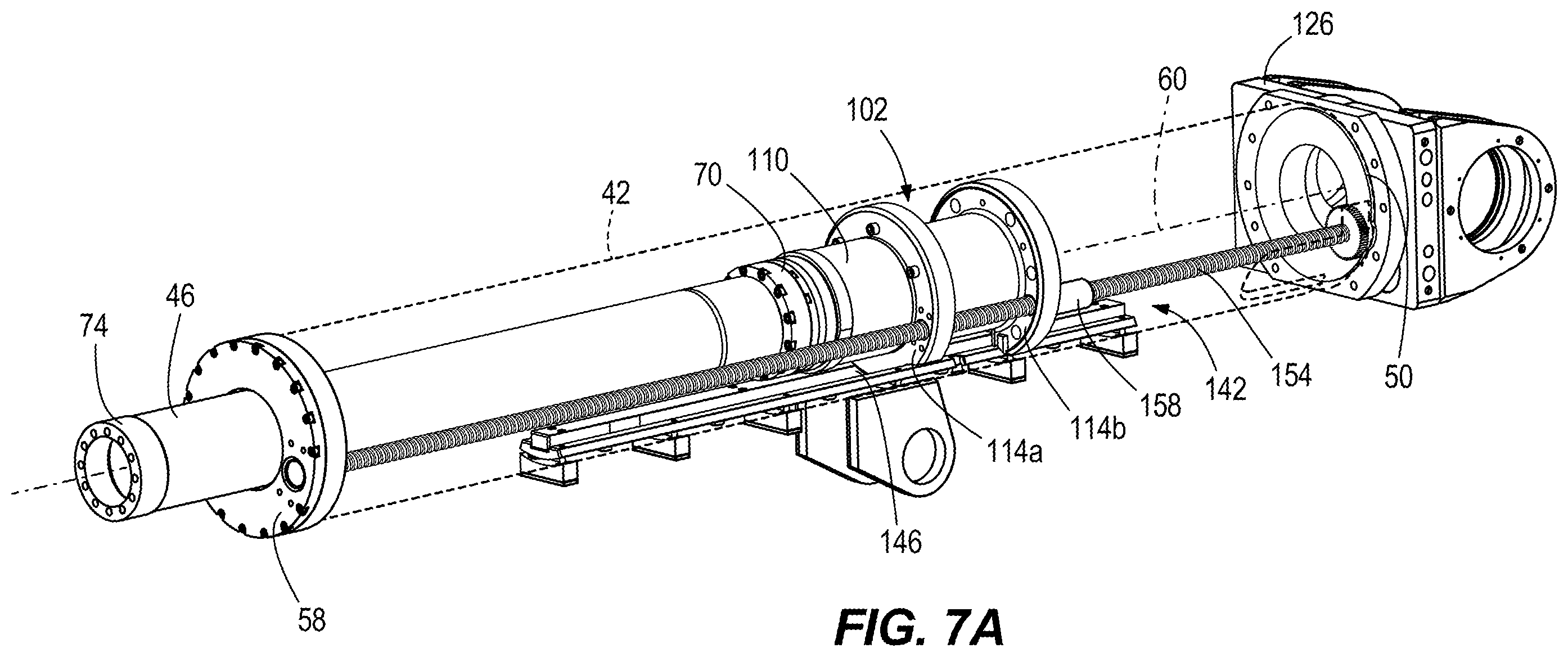 Patent US12366163 Figure 7 – Support for drilling and bolting tool