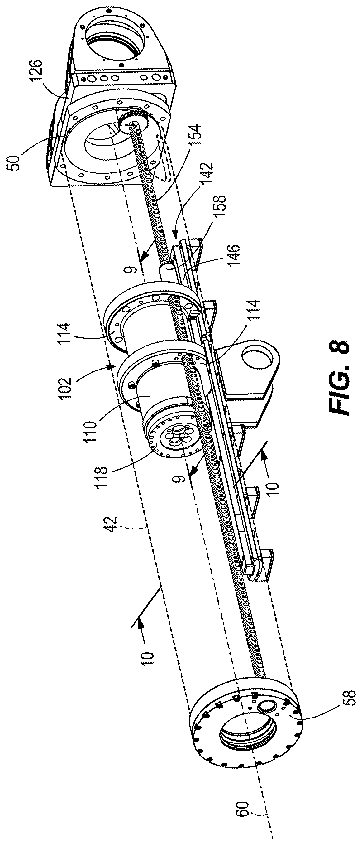 Patent US12366163 Figure 9 – Support for drilling and bolting tool