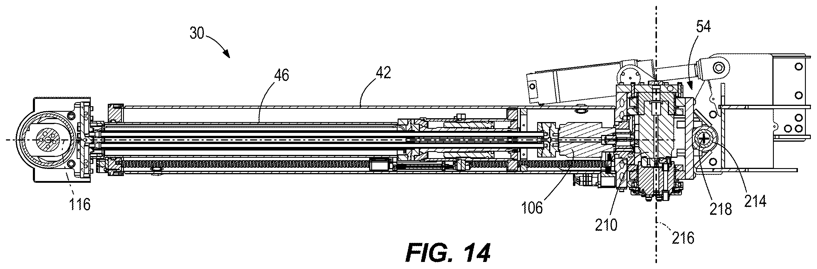 Patent US12366163 Figure 15 – Support for drilling and bolting tool