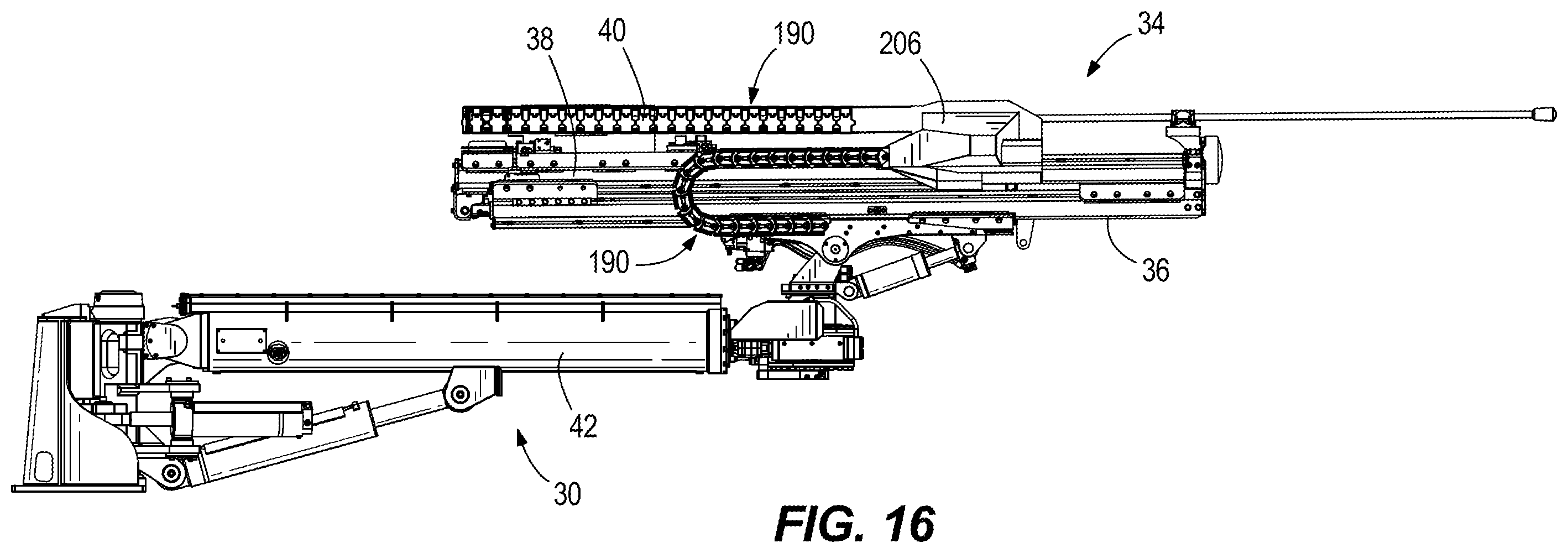 Patent US12366163 Figure 17 – Support for drilling and bolting tool