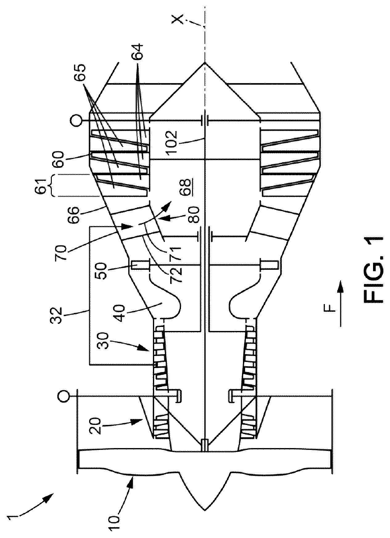 Patent US12366165 Figure 1 – Turbine