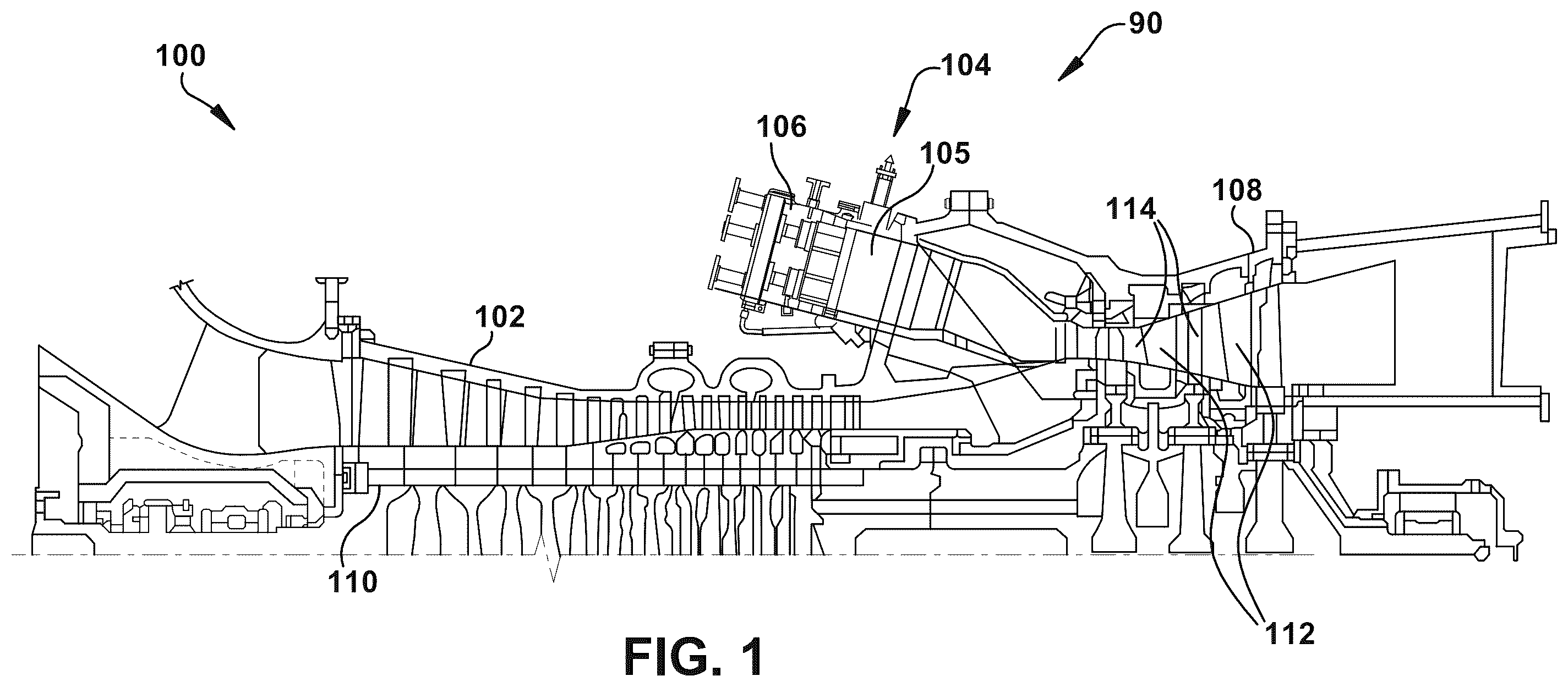 Patent US12366168 Figure 1 – Turbine blade inner rib profile