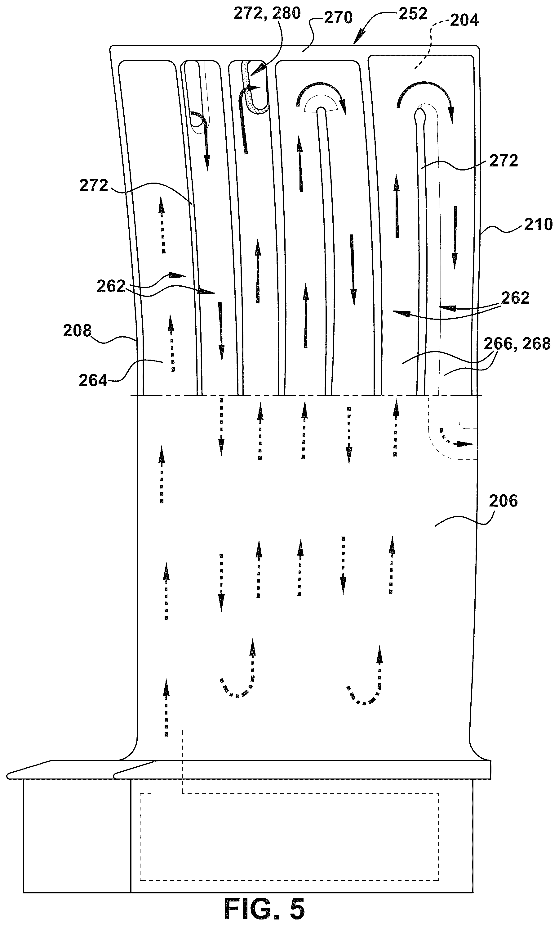 Patent US12366168 Figure 5 – Turbine blade inner rib profile