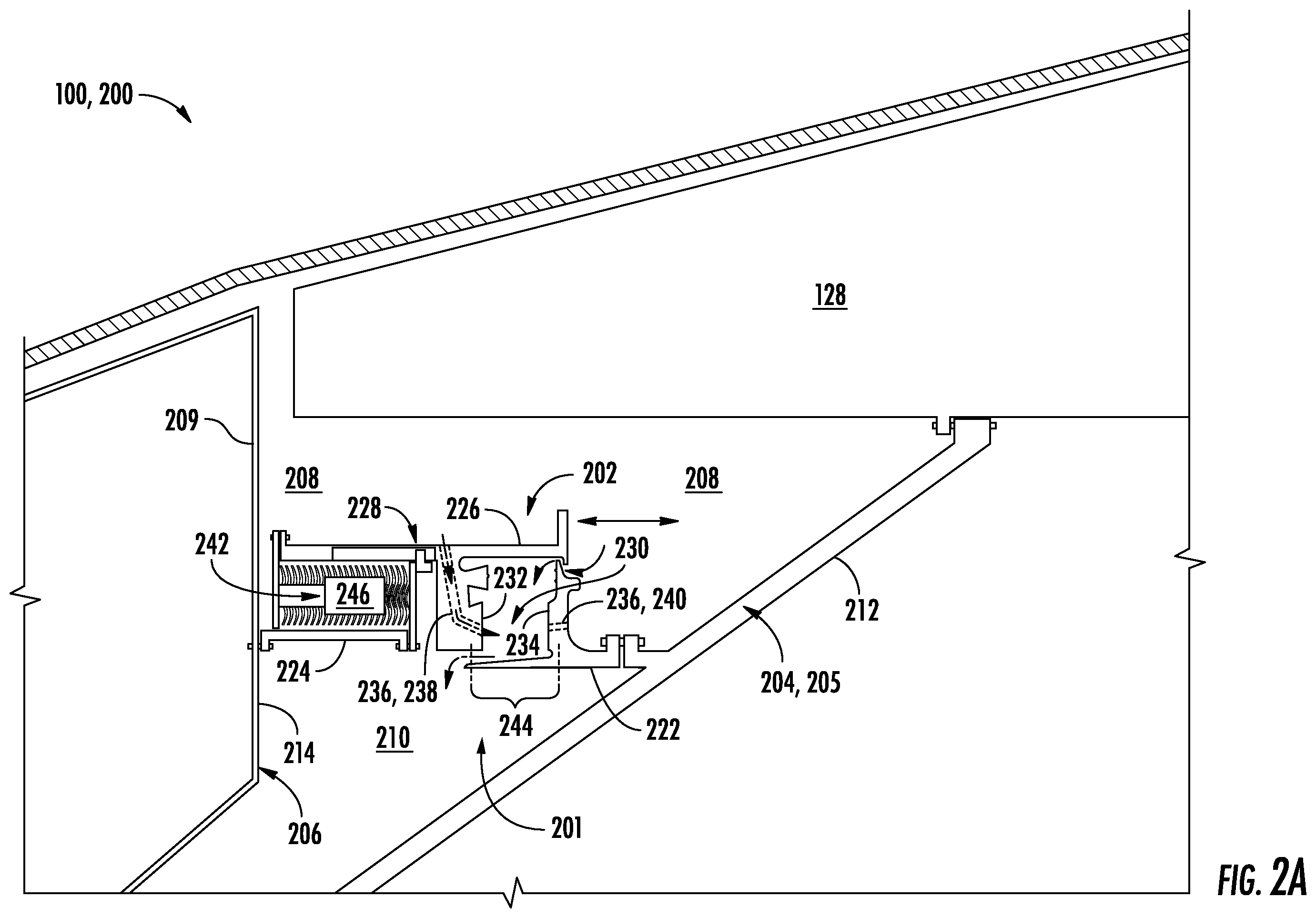 Patent US12366172 Figure 2 – Seal assembly for a rotary machine having a flexible joint