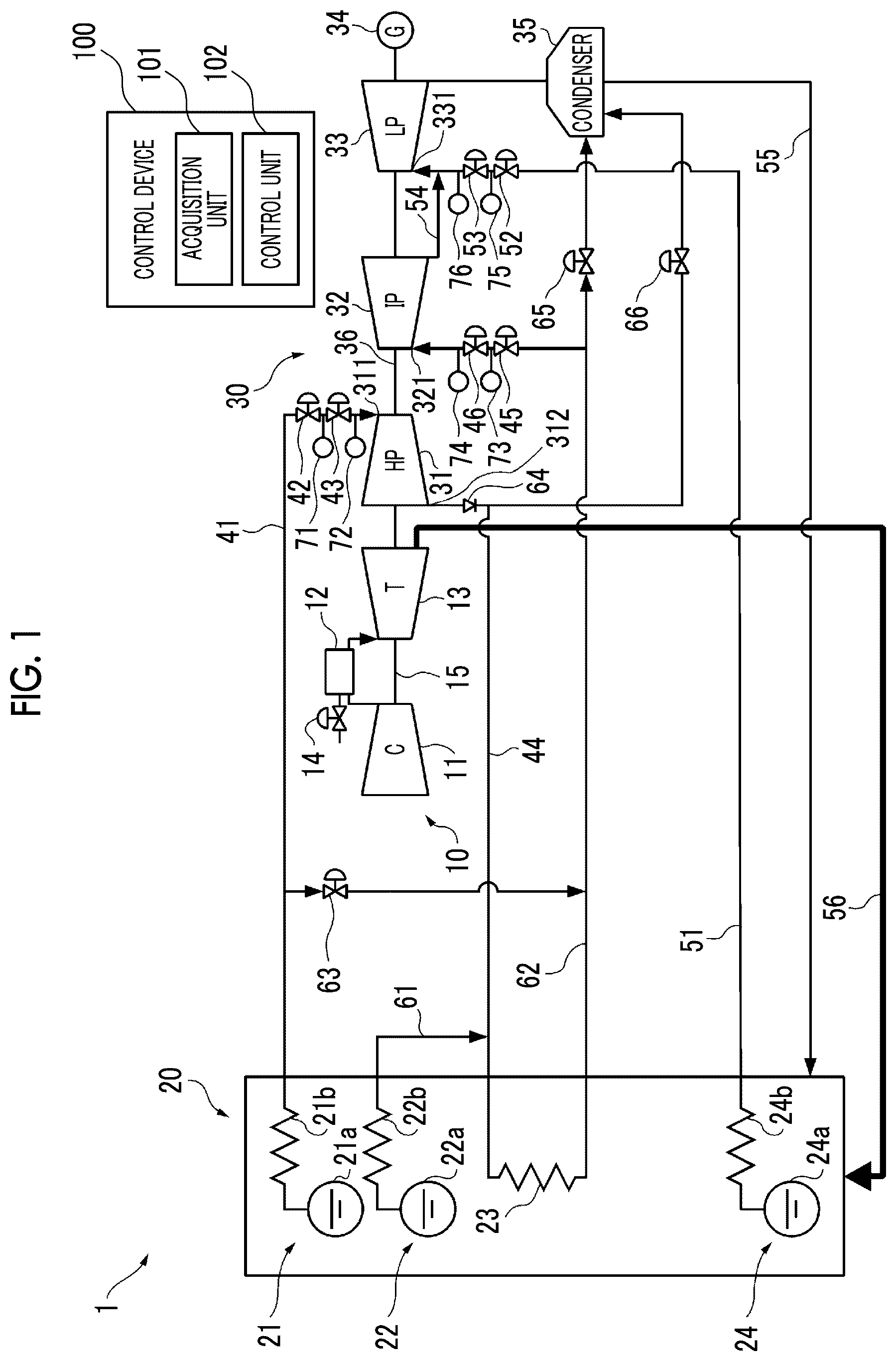 Patent US12366174 Figure 1 – Control device, control method, and system