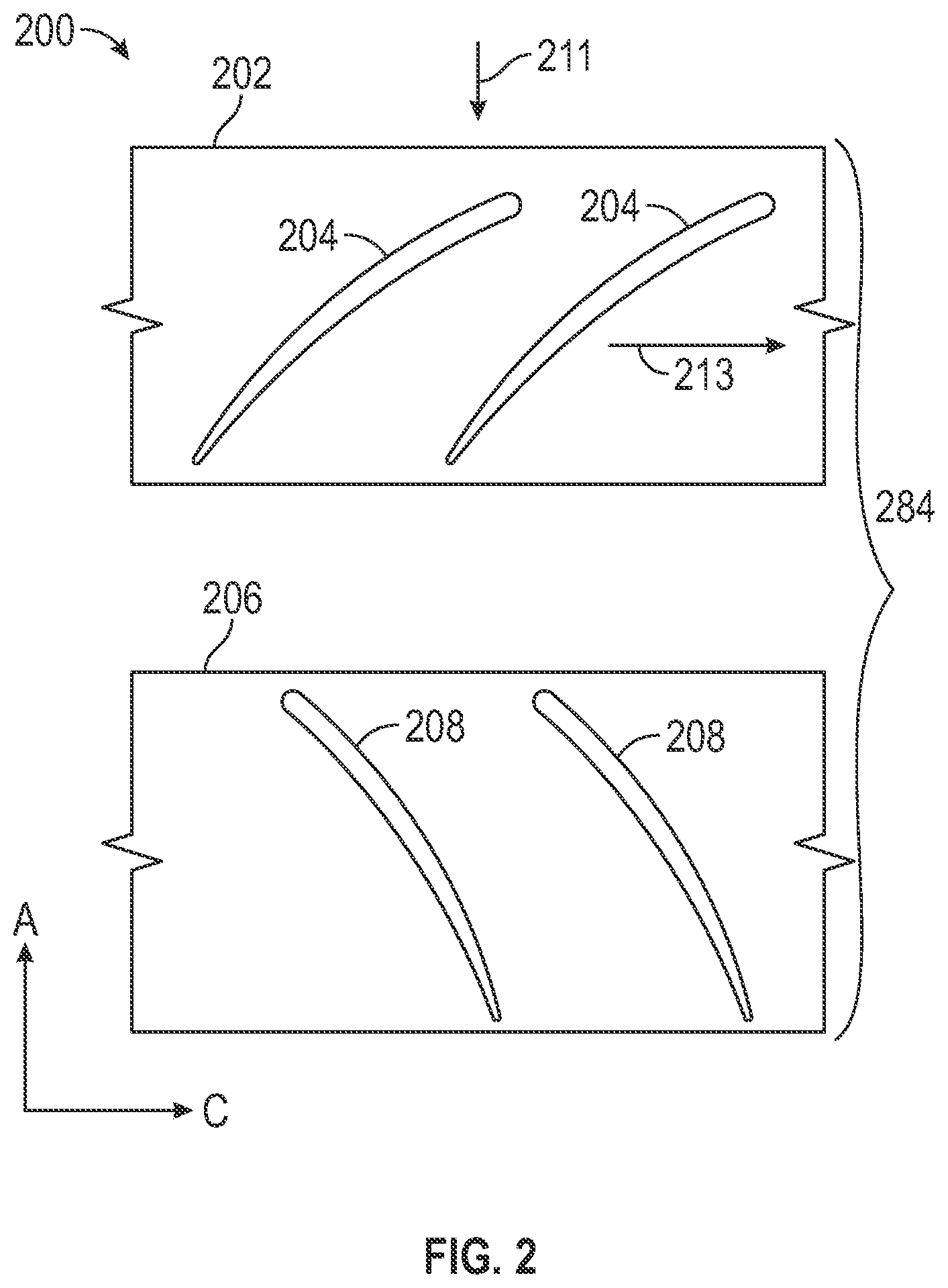 Patent US12366176 Figure 2 – Rotor system for a turbine engine