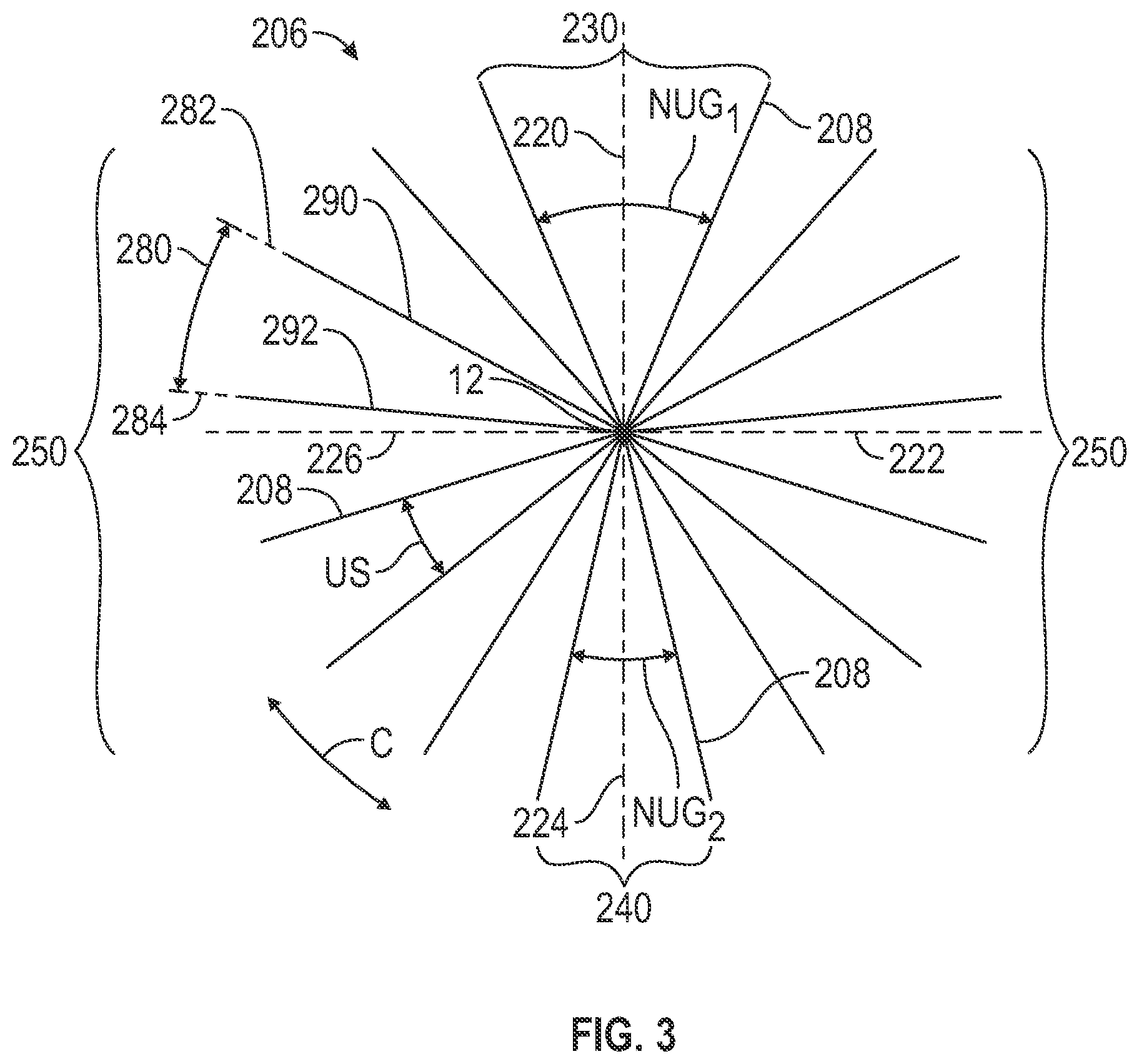 Patent US12366176 Figure 3 – Rotor system for a turbine engine