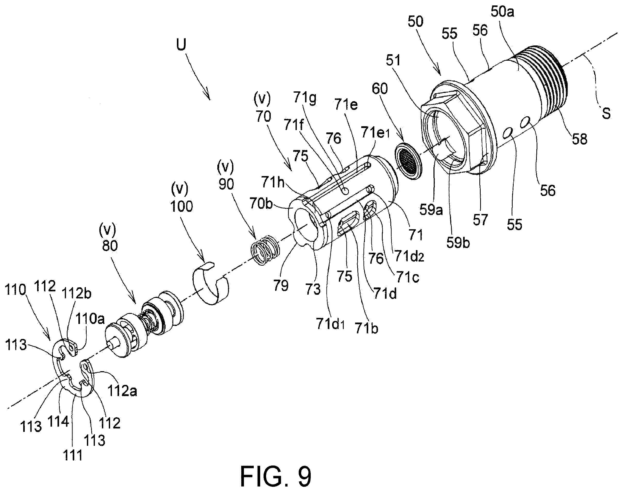 Patent US12366181 Figure 9 – Fluid control valve unit and valve timing changing device