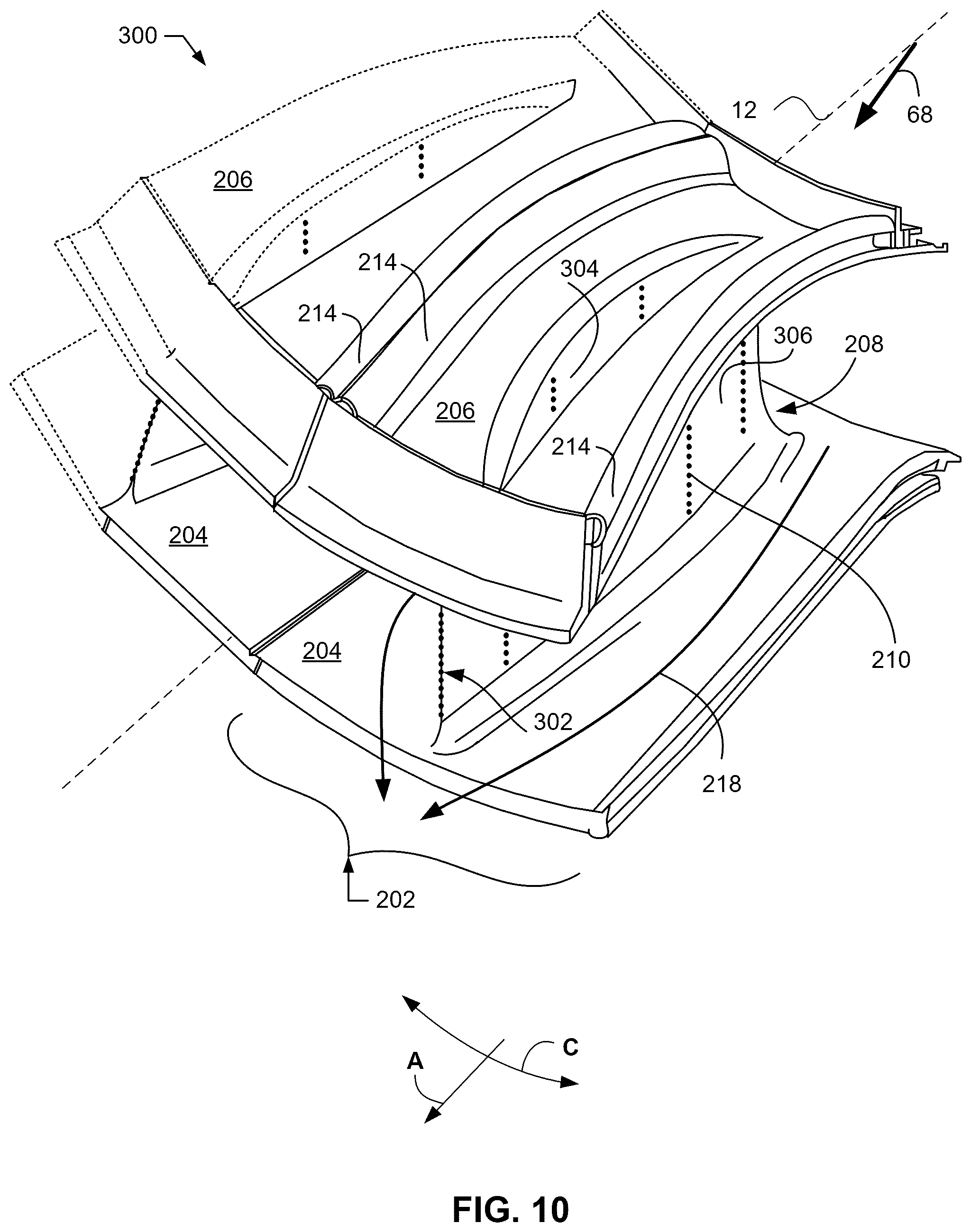 Patent US12366201 Figure 10 – Reverse flow gas turbine engine having electric machine