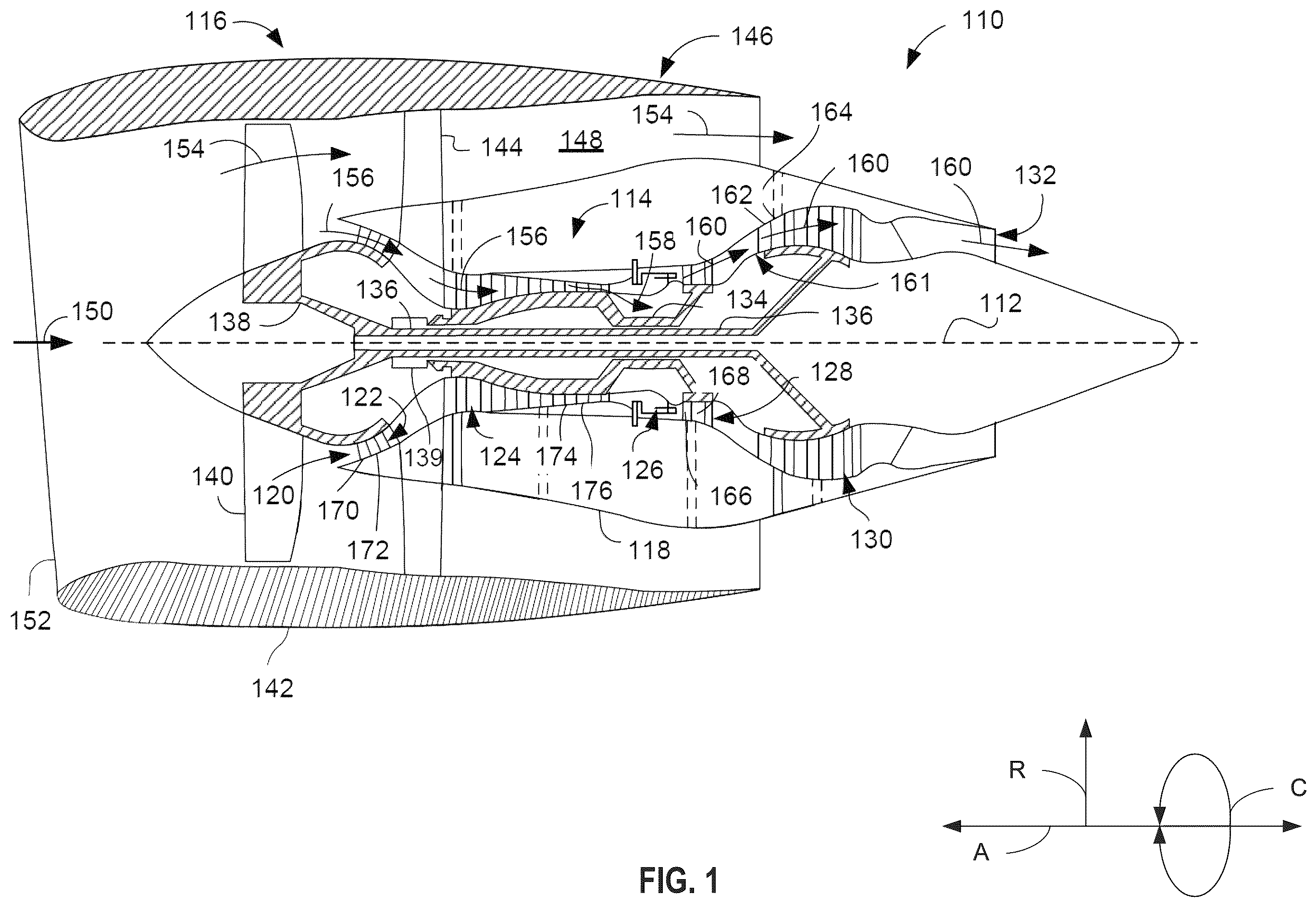 Patent US12366202 — Bleed valve assemblies — Figure 1