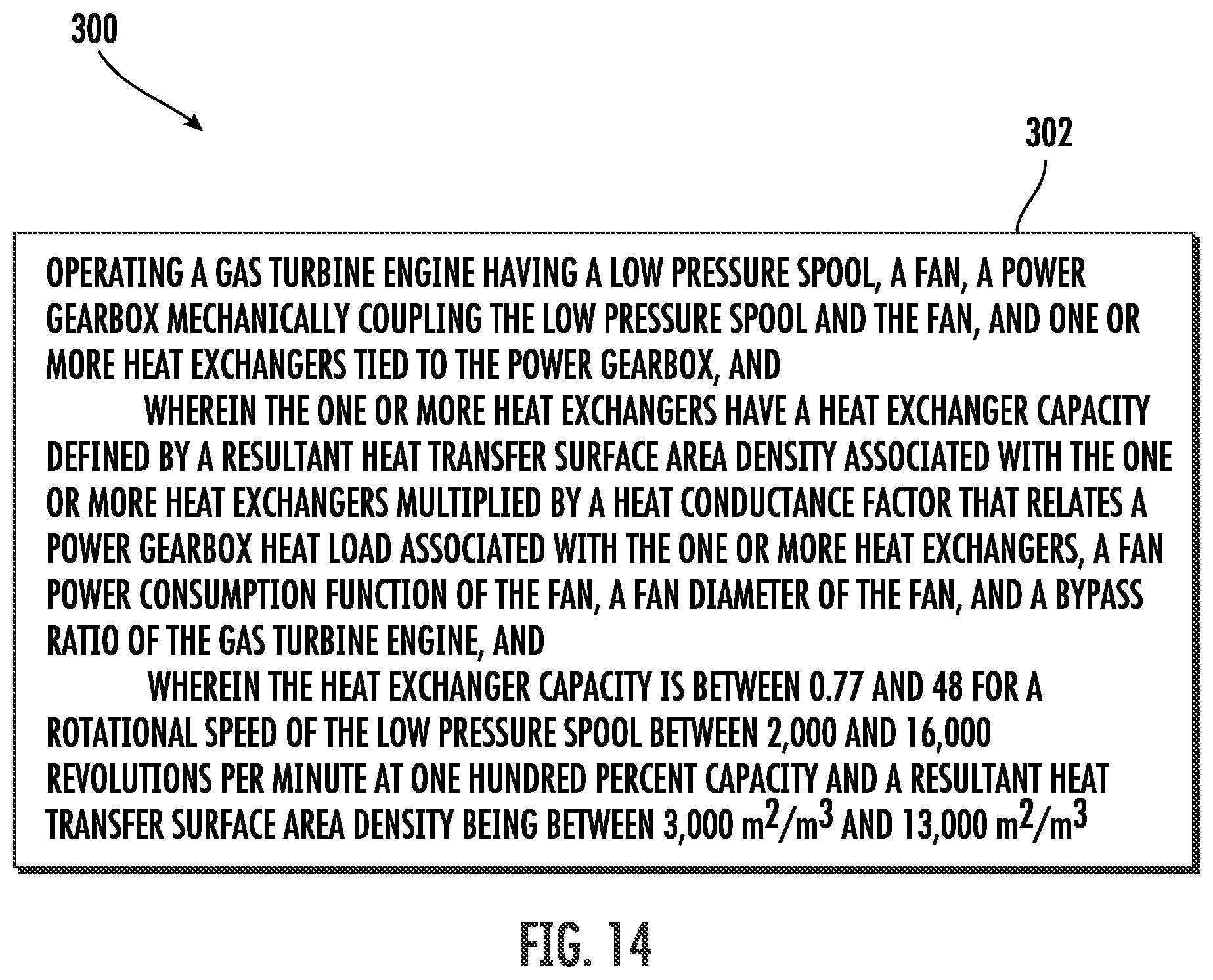 Patent US12366204 Figure 9 – Heat exchanger capacity for one or more heat exchangers associated with a power gearbox of a turbofan engine
