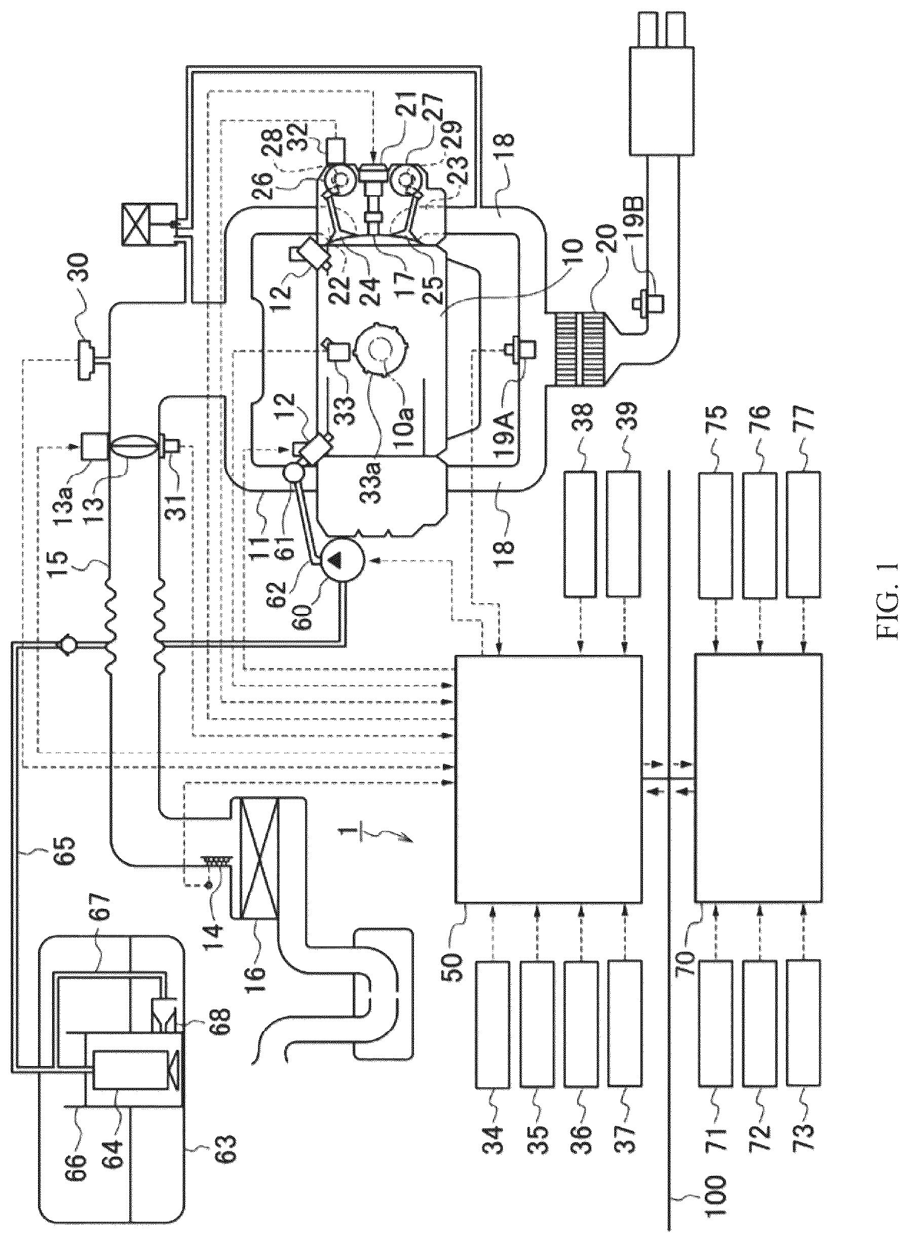 Patent US12366219 Figure 1 – Engine controller
