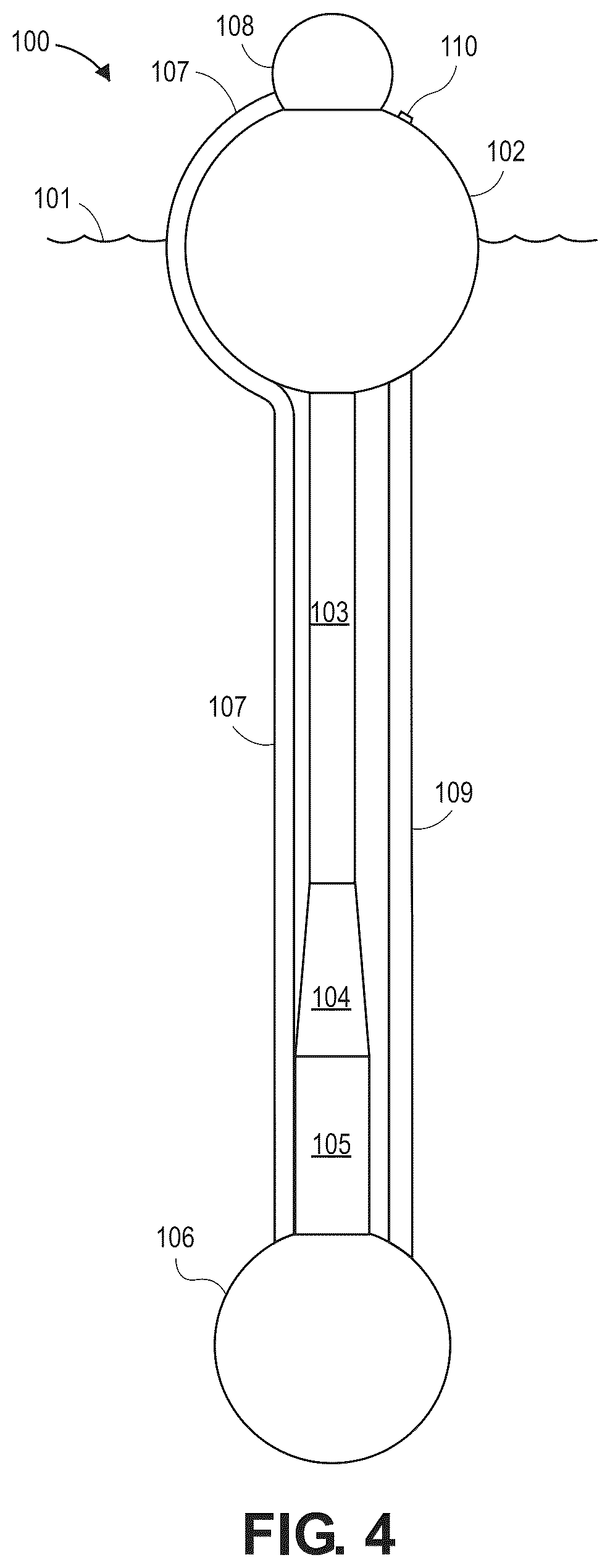 Patent US12366223 Figure 4 – Recirculating inertial hydrodynamic pump and wave engine