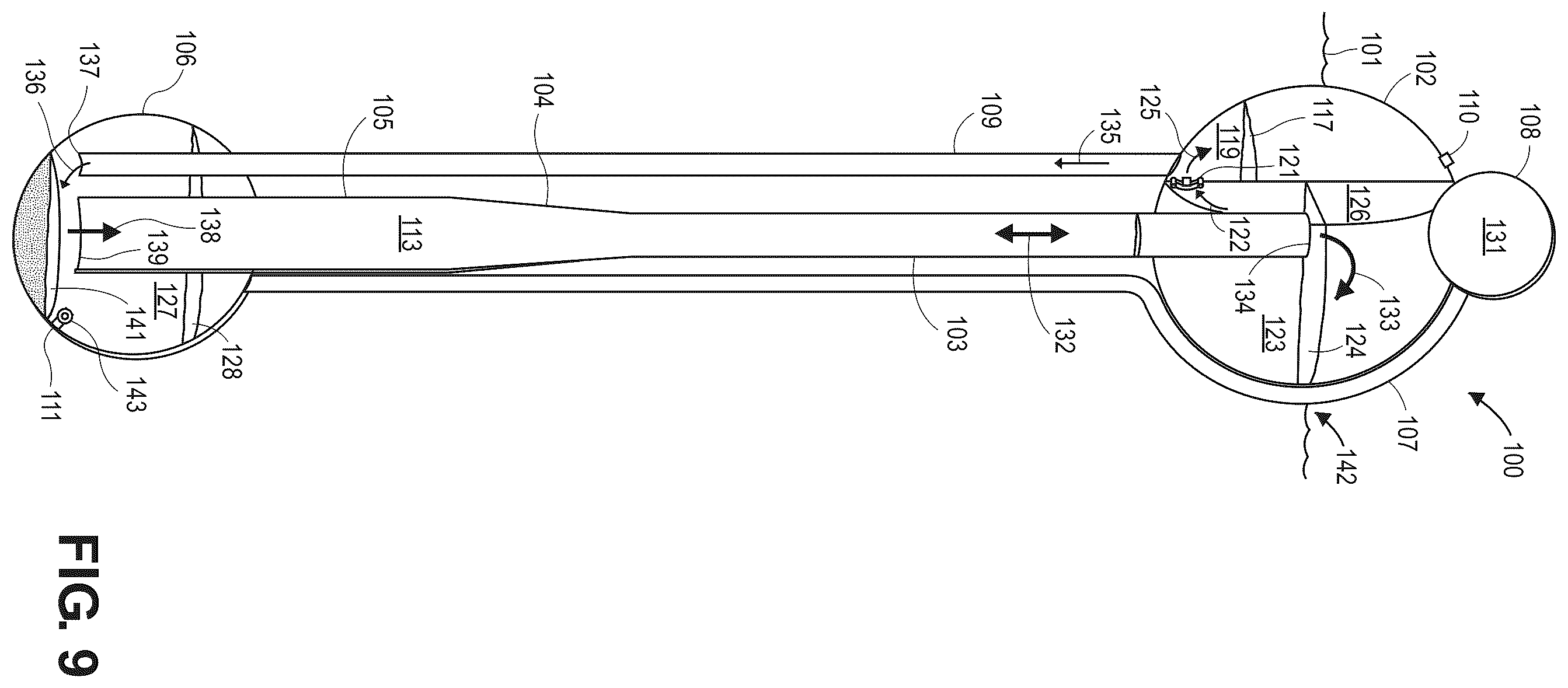 Patent US12366223 Figure 9 – Recirculating inertial hydrodynamic pump and wave engine