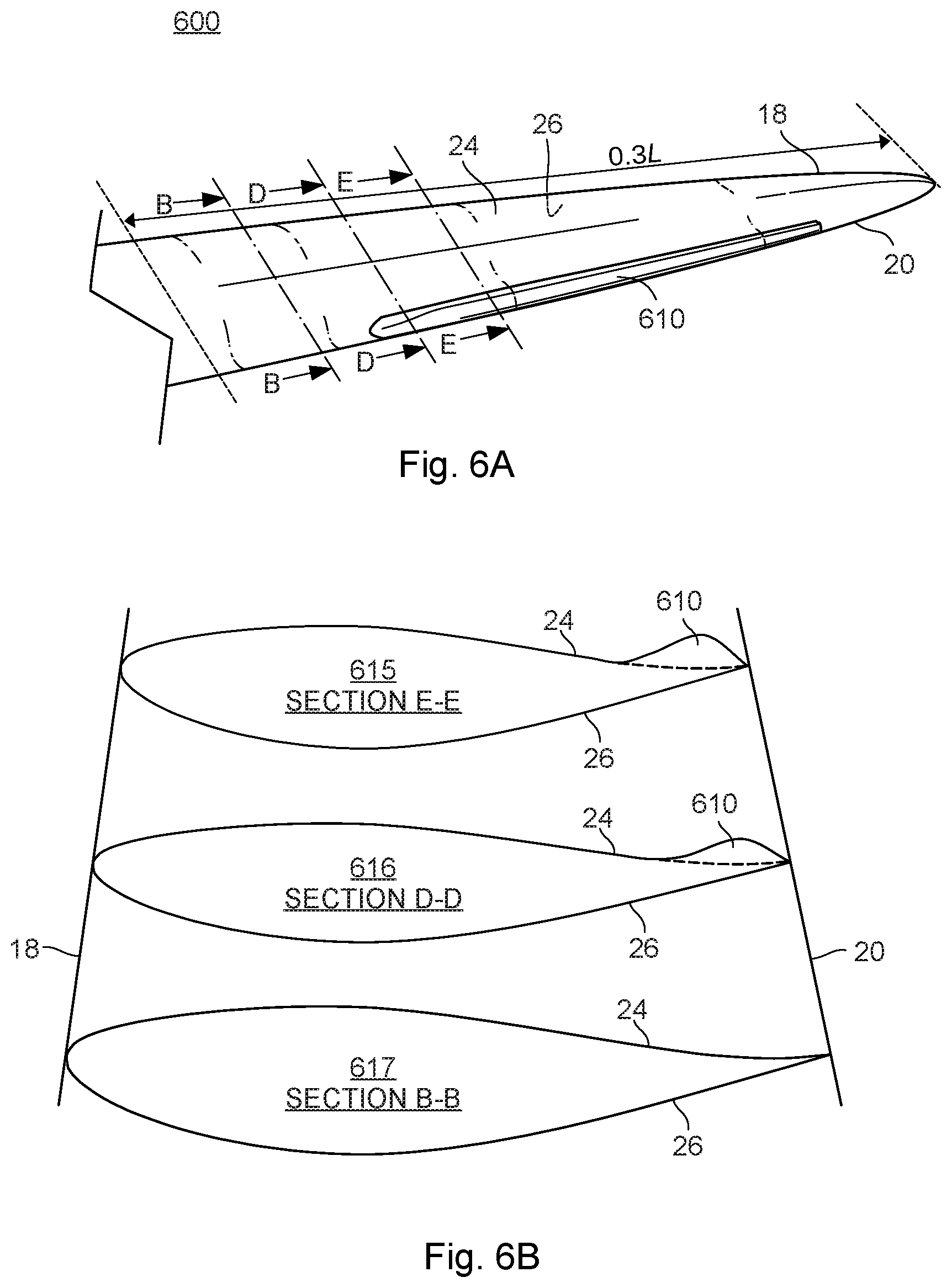 Patent US12366225 Figure 6 – Wind turbine blade with dampening of edgewise vibrations