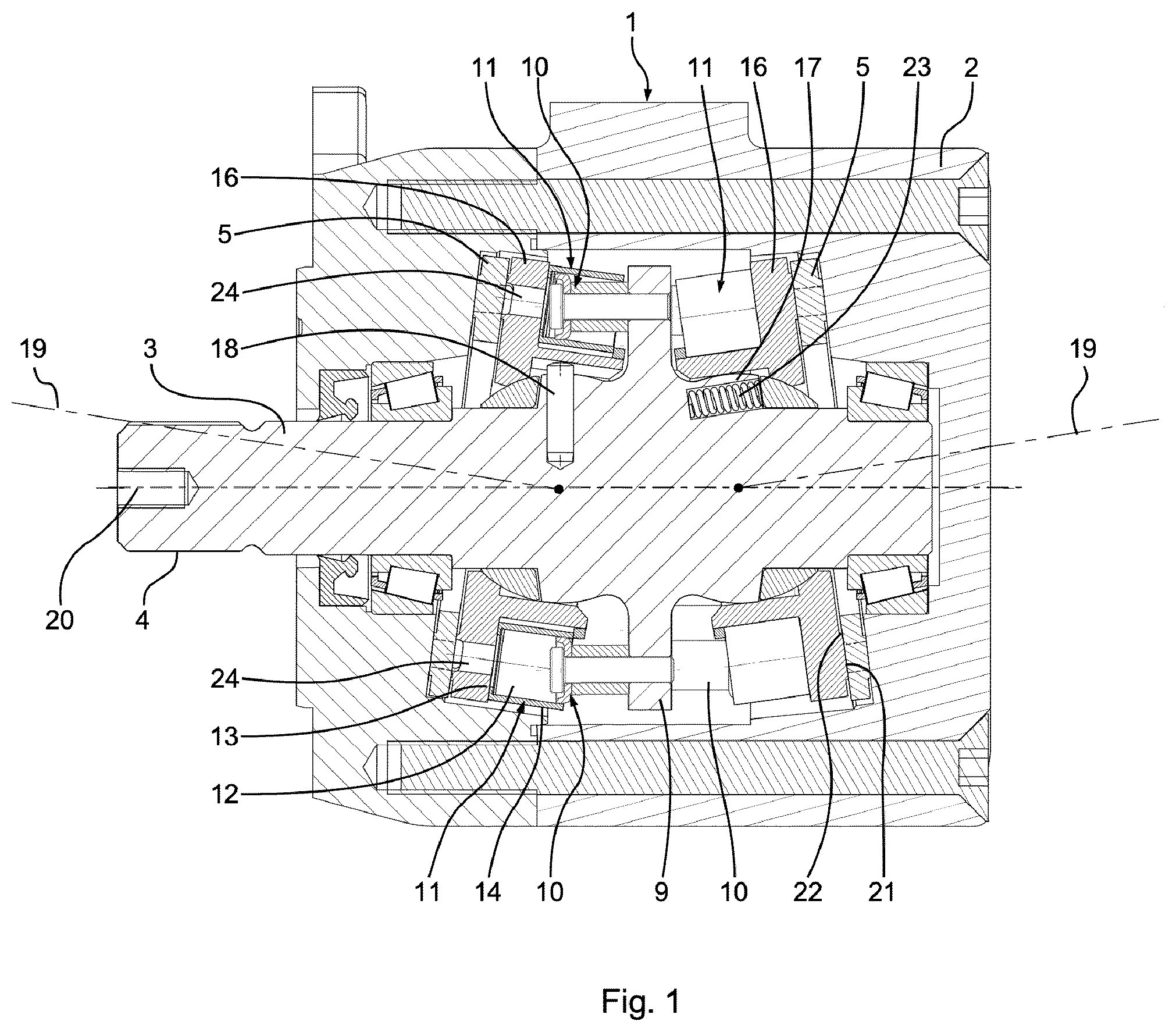 Patent US12366232 Figure 1 – Hydraulic device