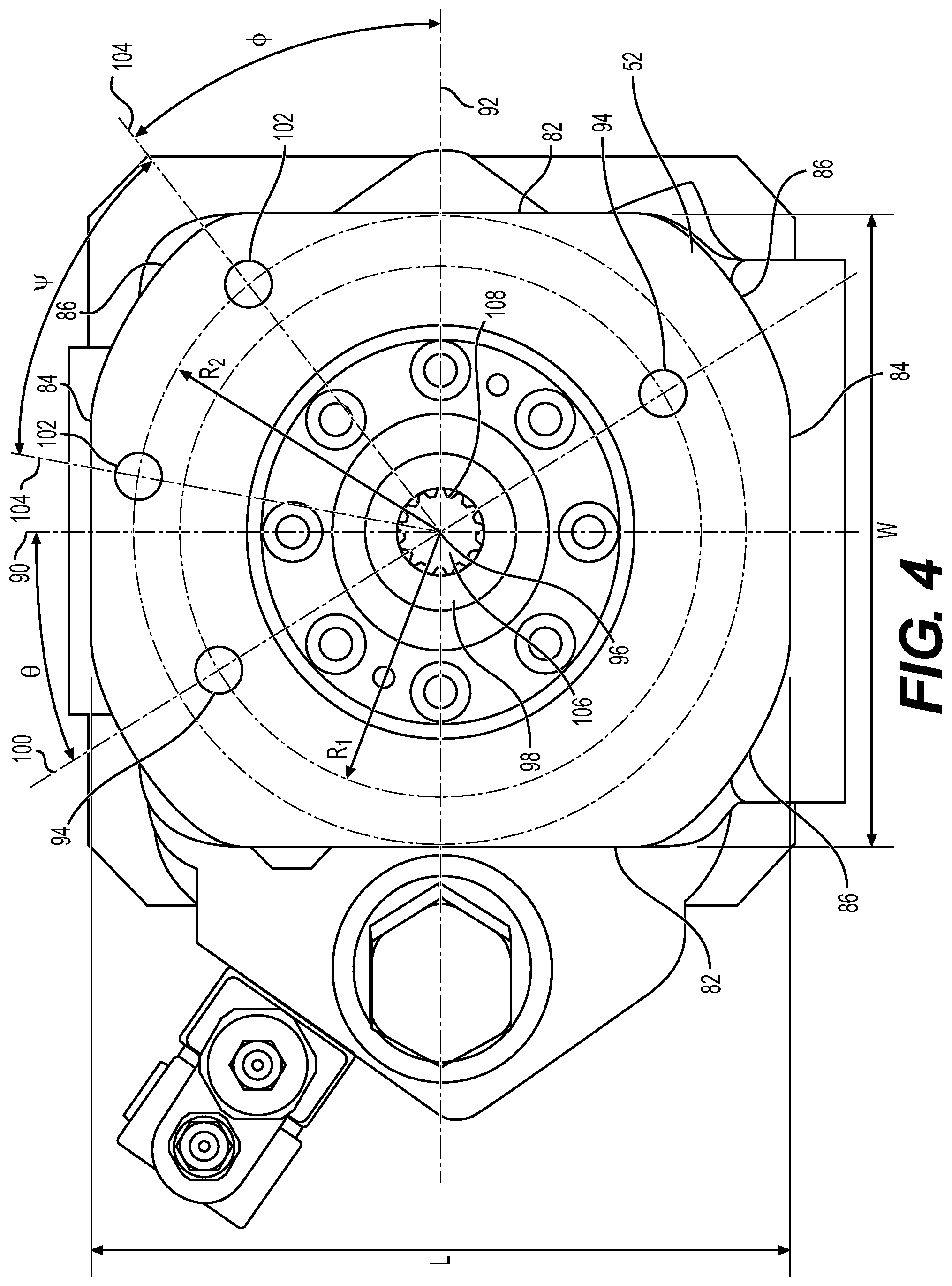 Patent US12366234 Figure 4 – Pump having a flange for mounting an auxiliary pump