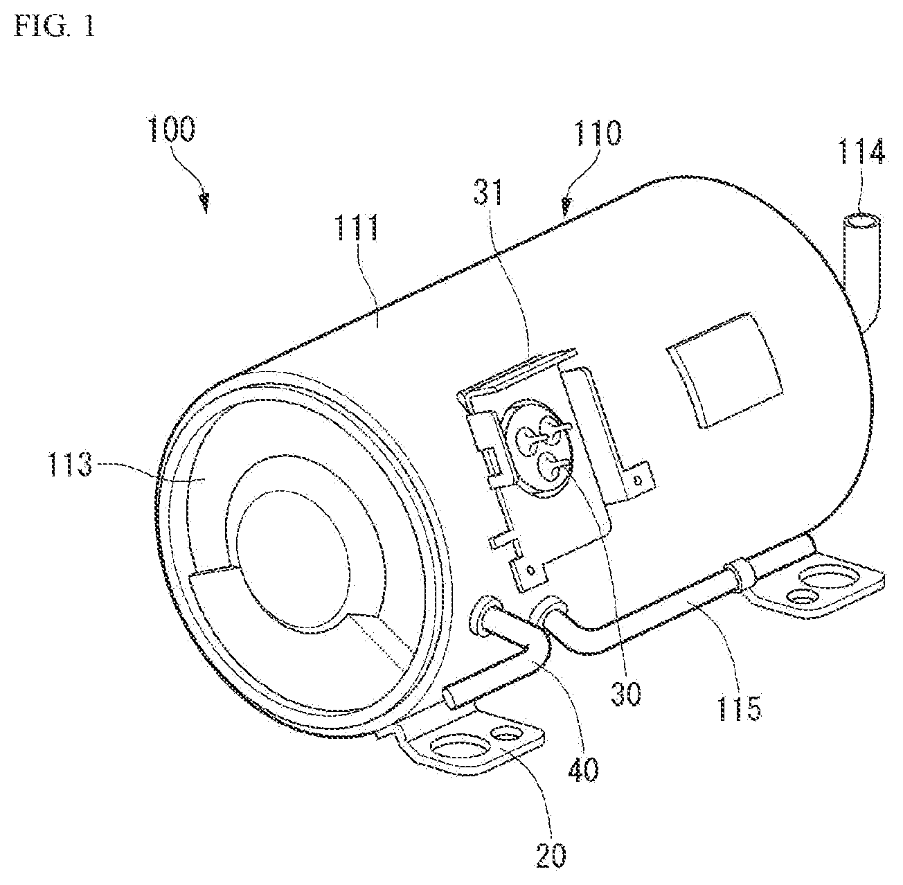 Patent US12366235 — Linear compressor — Figure 1