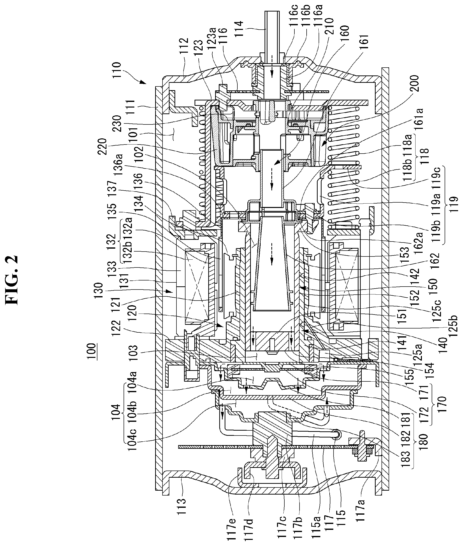 Patent US12366236 Figure 2 – Linear compressor