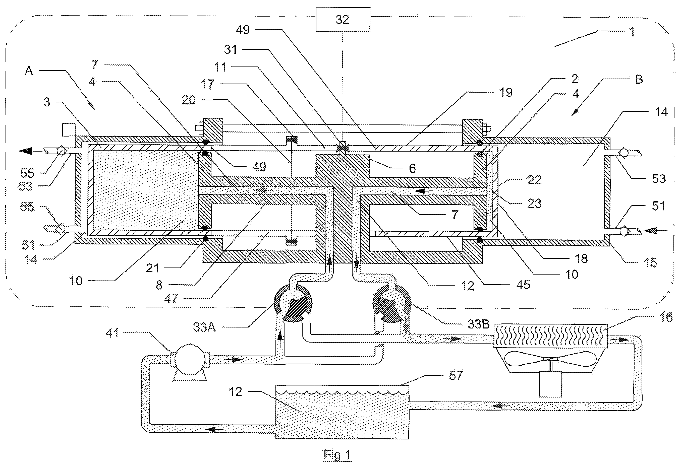 Patent US12366237 Figure 1 – Process for internally cooling an inline compressor