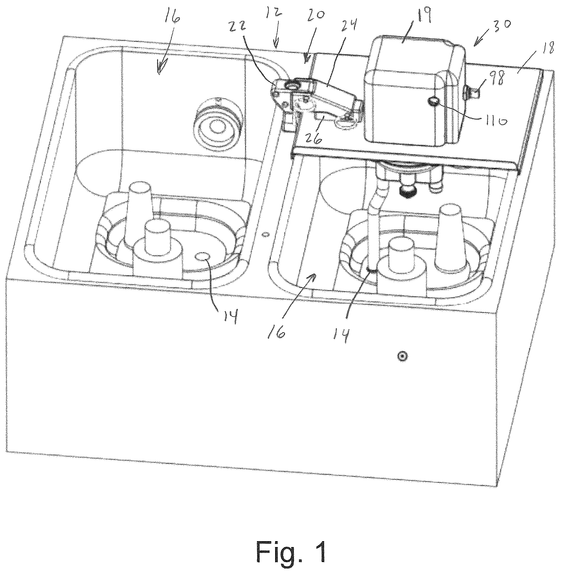 Patent US12366238 Figure 1 – Soft serve ice cream pump assembly