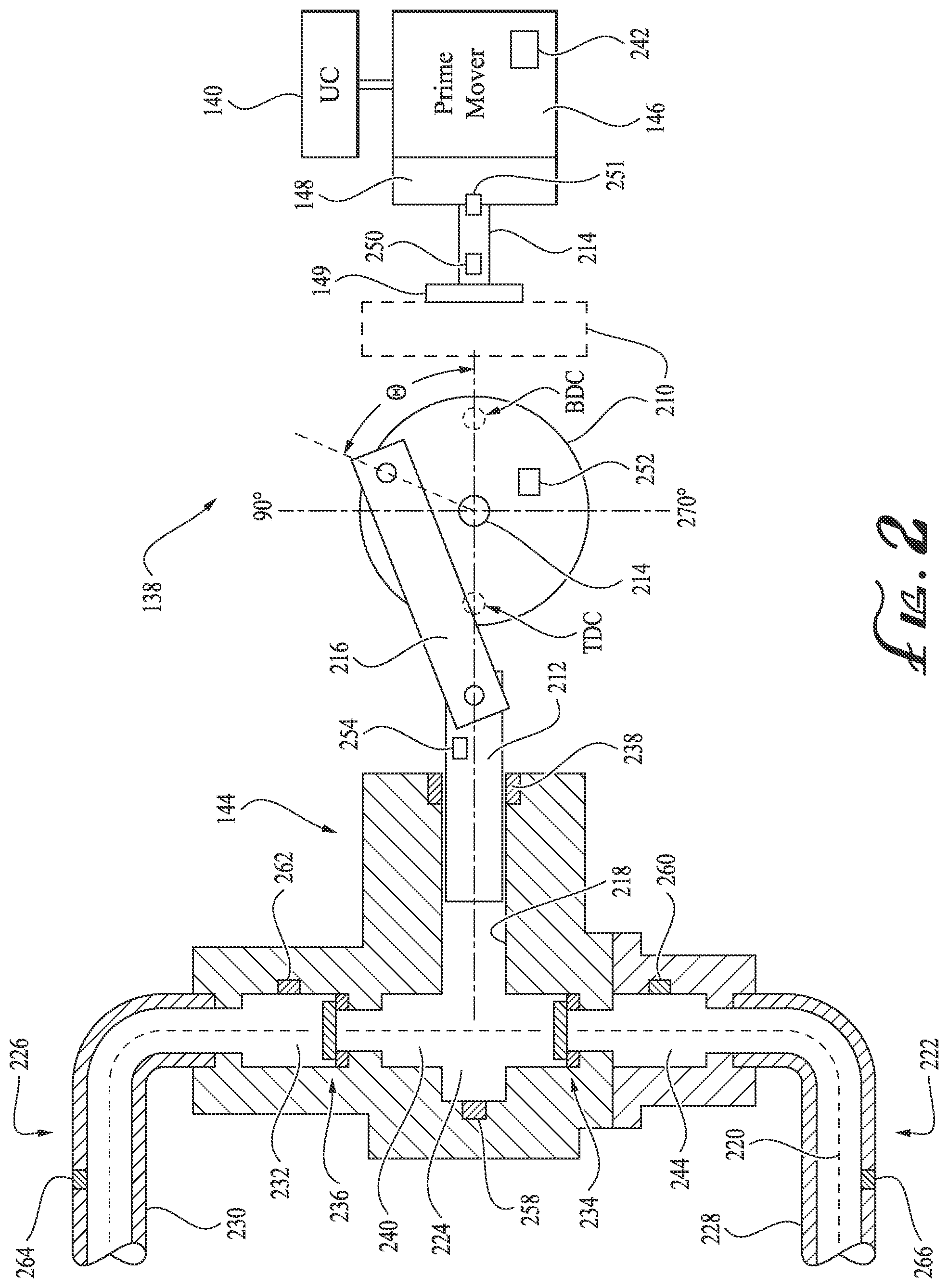 Patent US12366243 Figure 2 – Minimizing drivetrain damage from bad discharge valves on positive displacement pumps