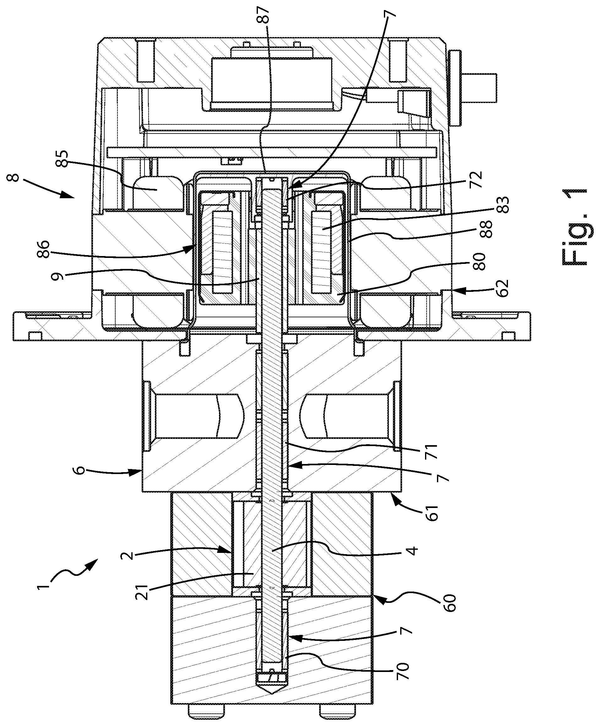 Patent US12366246 Figure 1 – Pump particularly for pumping abrasive and/or chemically aggressive liquids