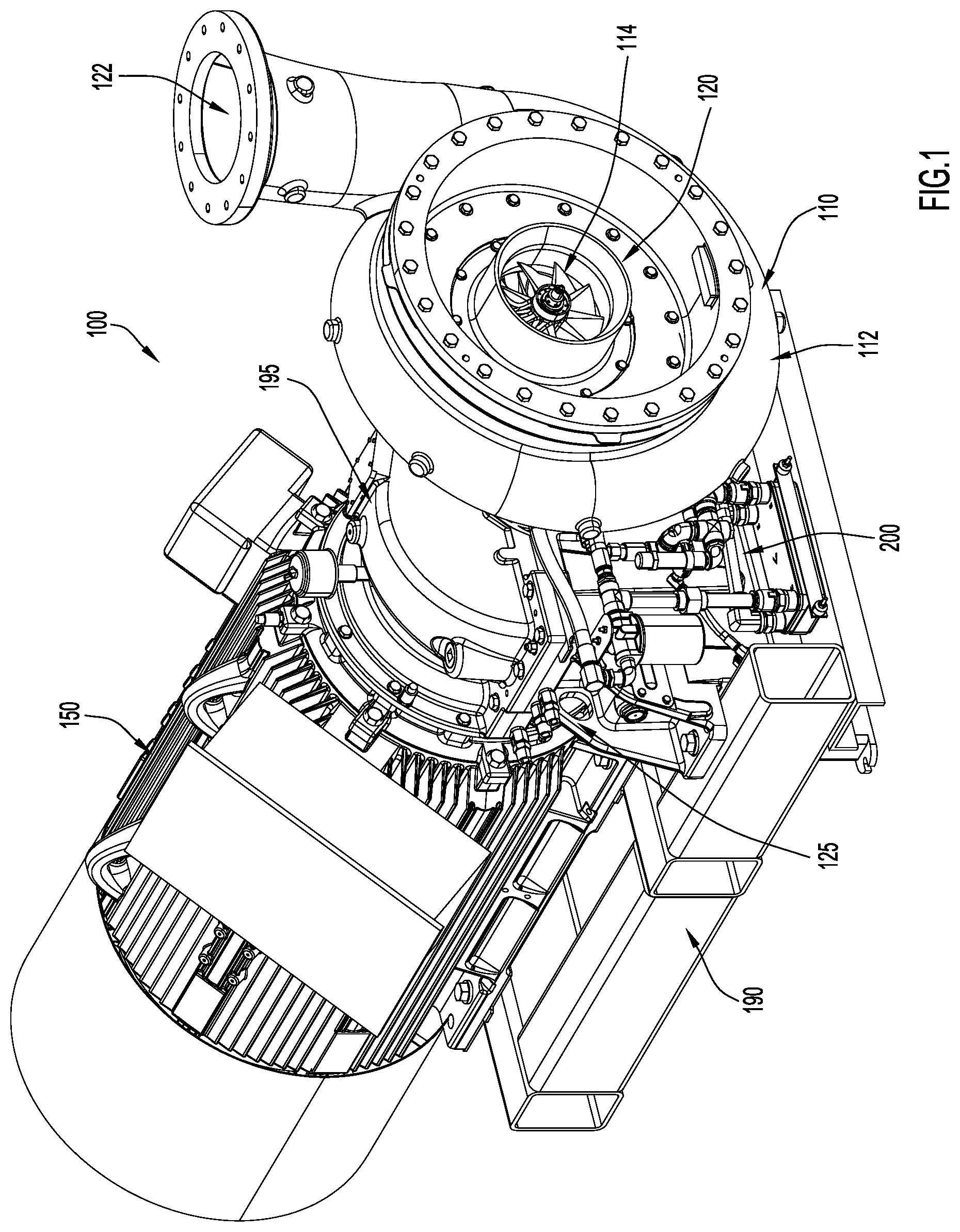Patent US12366250 Figure 1 – Air compressor and blower