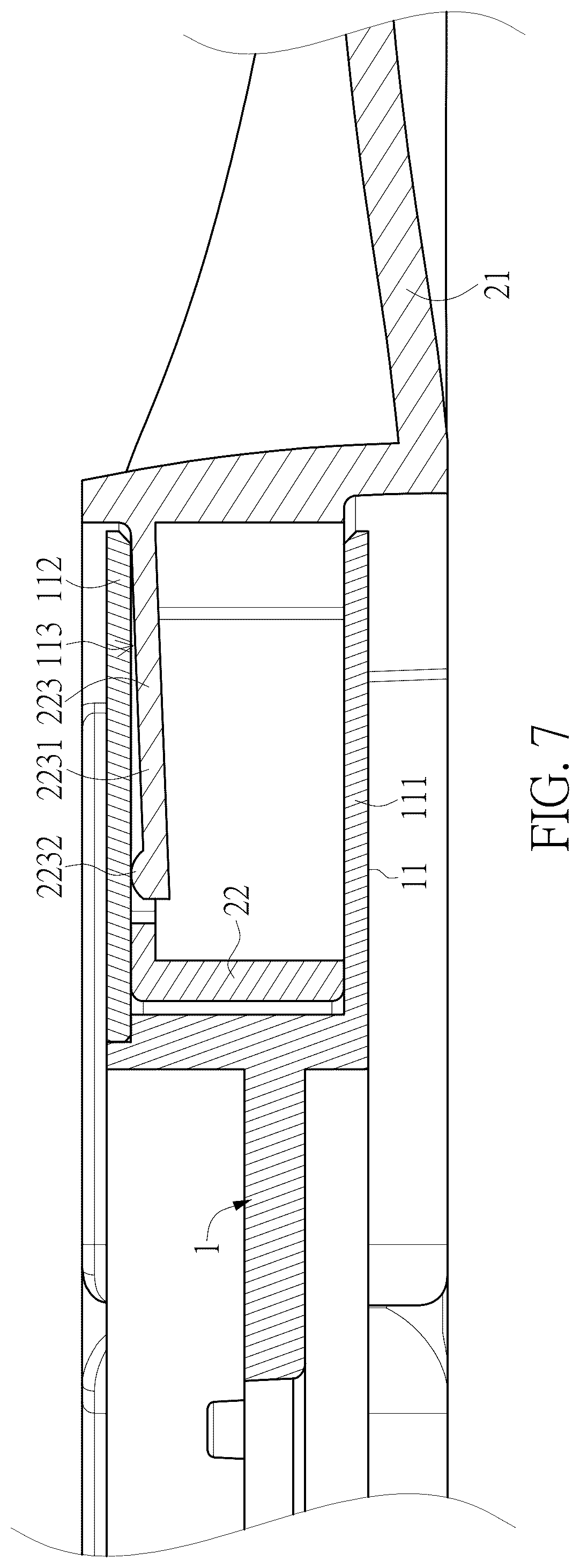 Patent US12366252 Figure 7 – Ceiling fan blade quick assembly structure