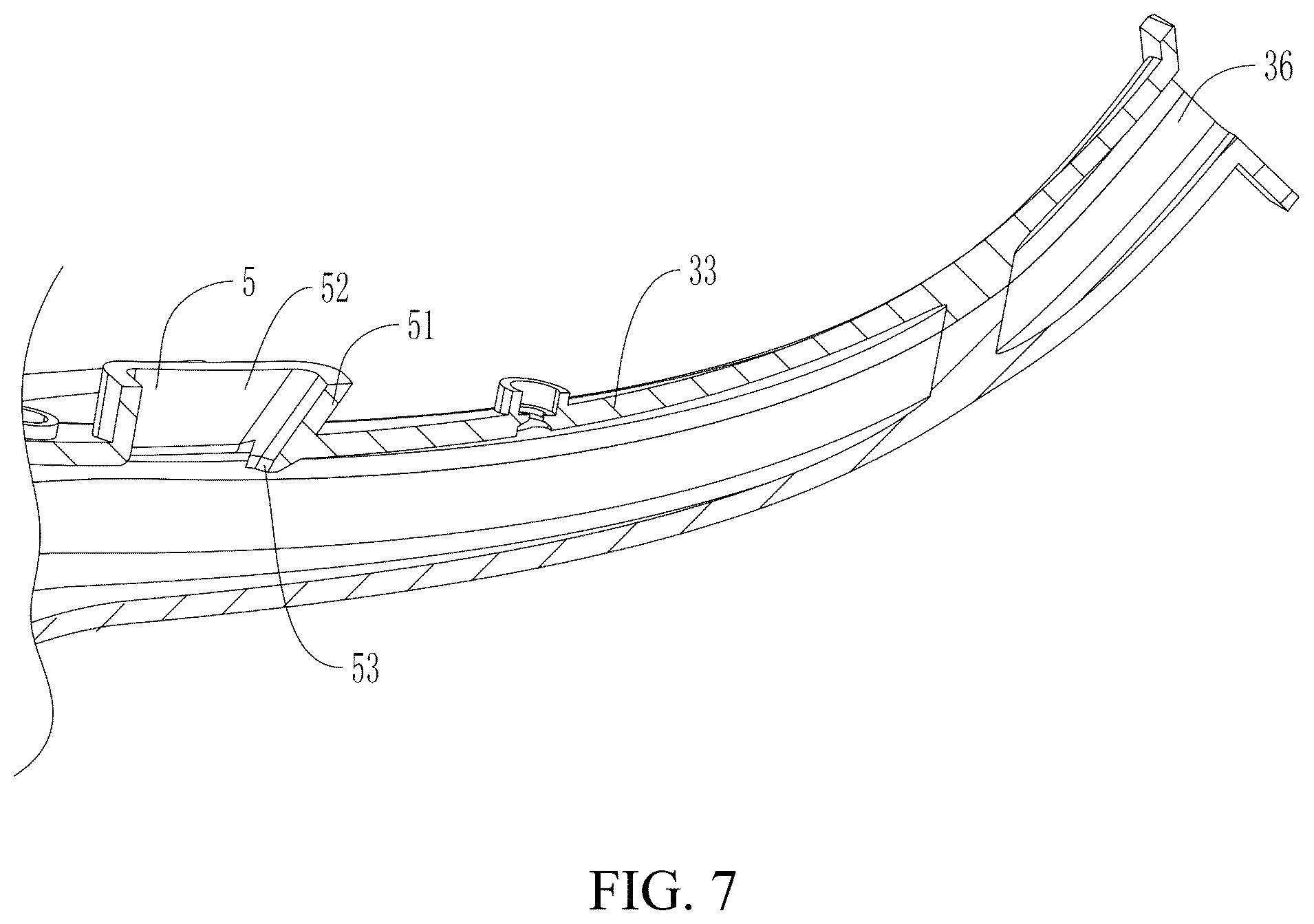 Patent US12366255 Figure 5 – Neck hanging fan