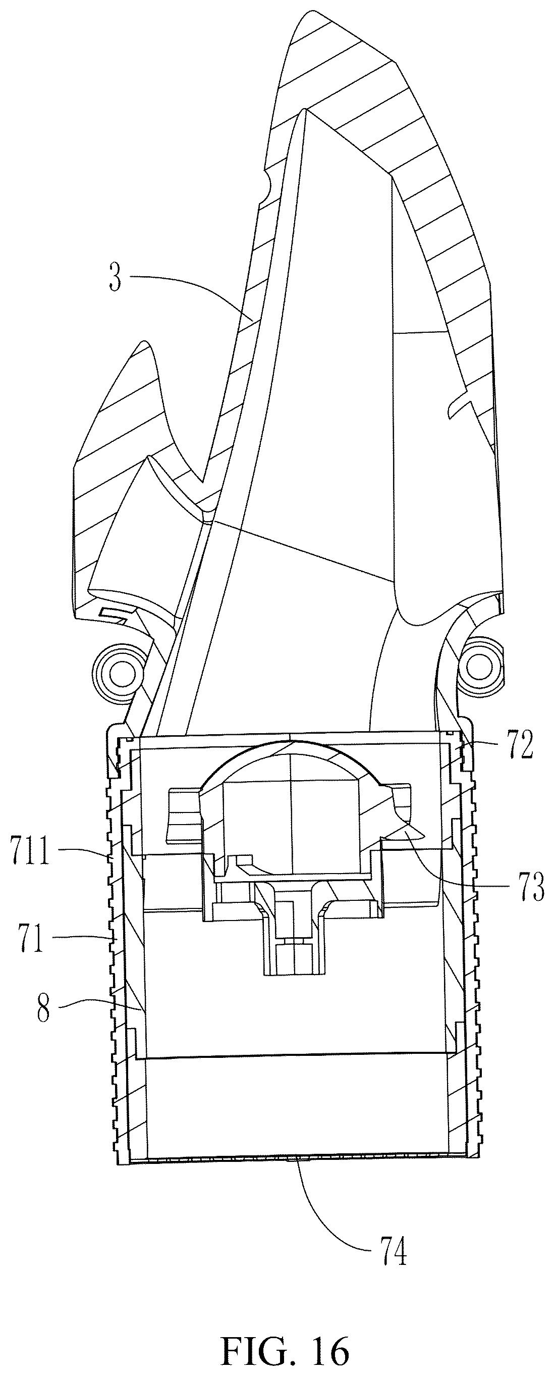 Patent US12366255 Figure 14 – Neck hanging fan