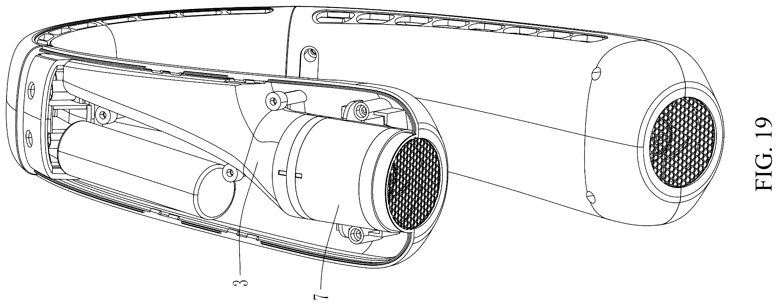Patent US12366255 Figure 17 – Neck hanging fan