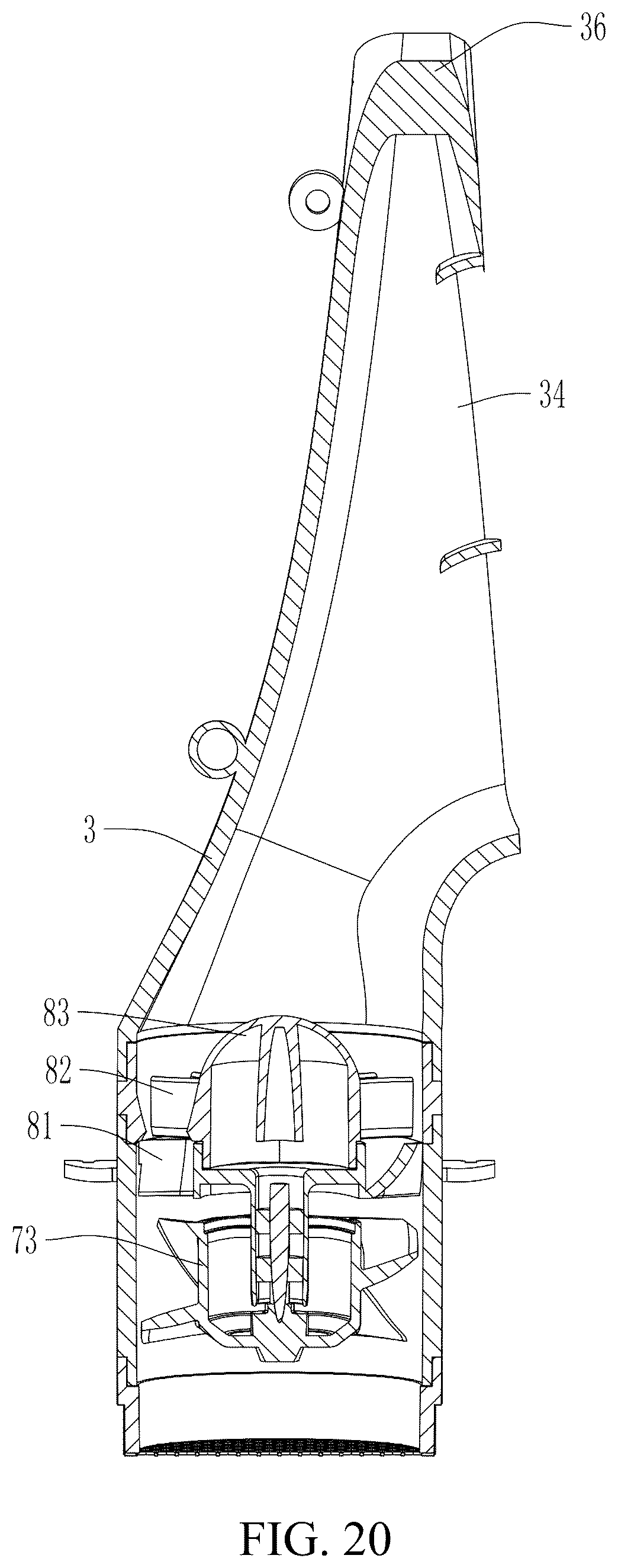 Patent US12366255 Figure 18 – Neck hanging fan