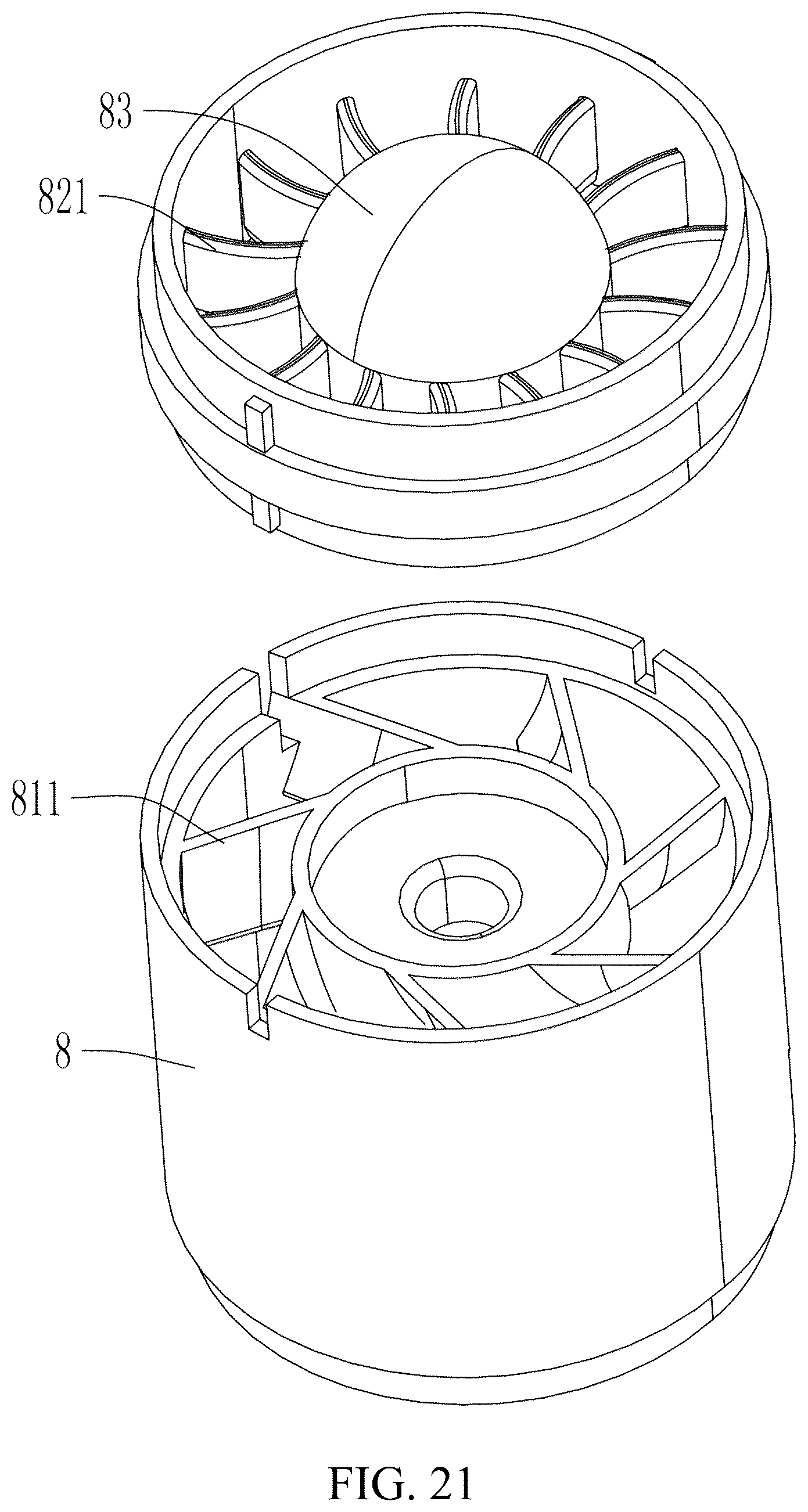 Patent US12366255 Figure 19 – Neck hanging fan