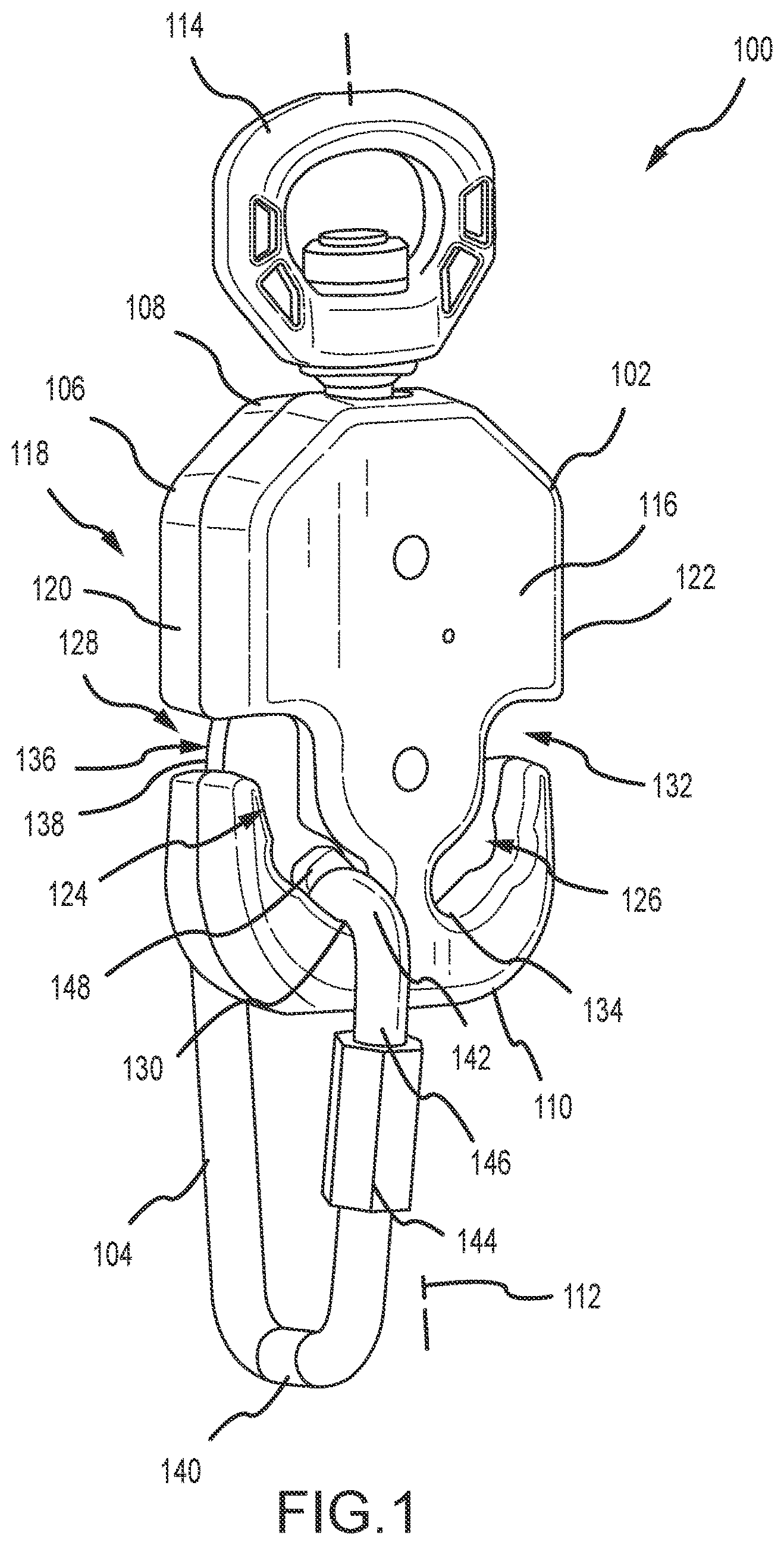 Patent US12366258 Figure 1 – Connector apparatuses