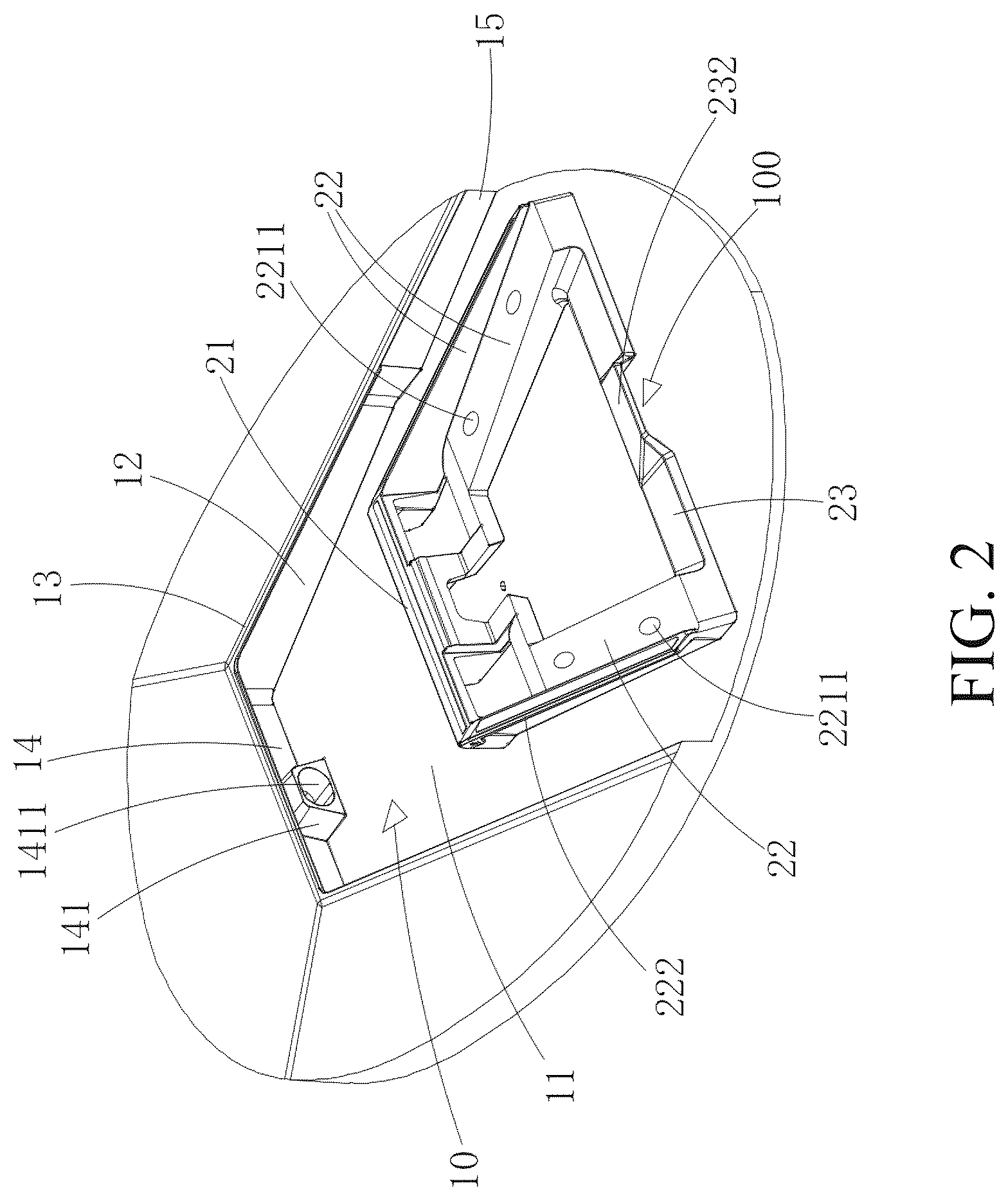 Patent US12366260 Figure 2 – Fast-detaching structure