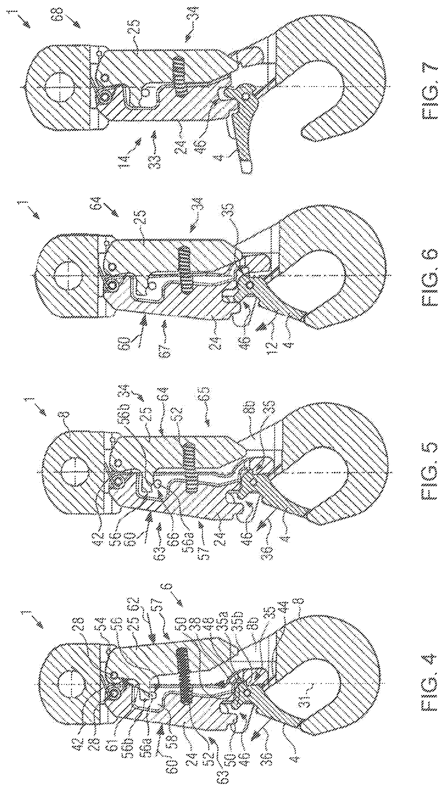 Patent US12366262 Figure 3 – Underwater hook with actuation button and release button
