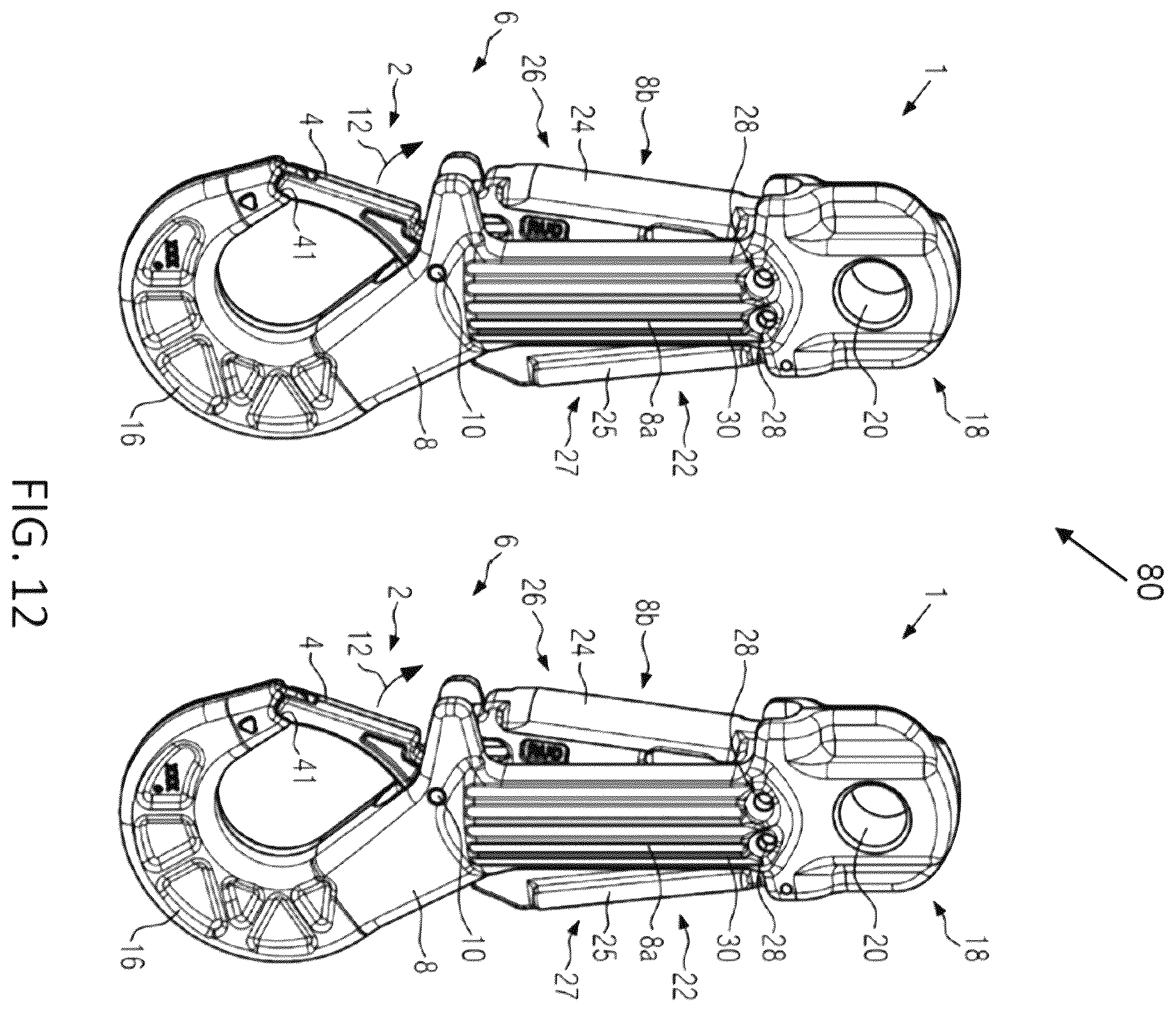 Patent US12366262 Figure 5 – Underwater hook with actuation button and release button