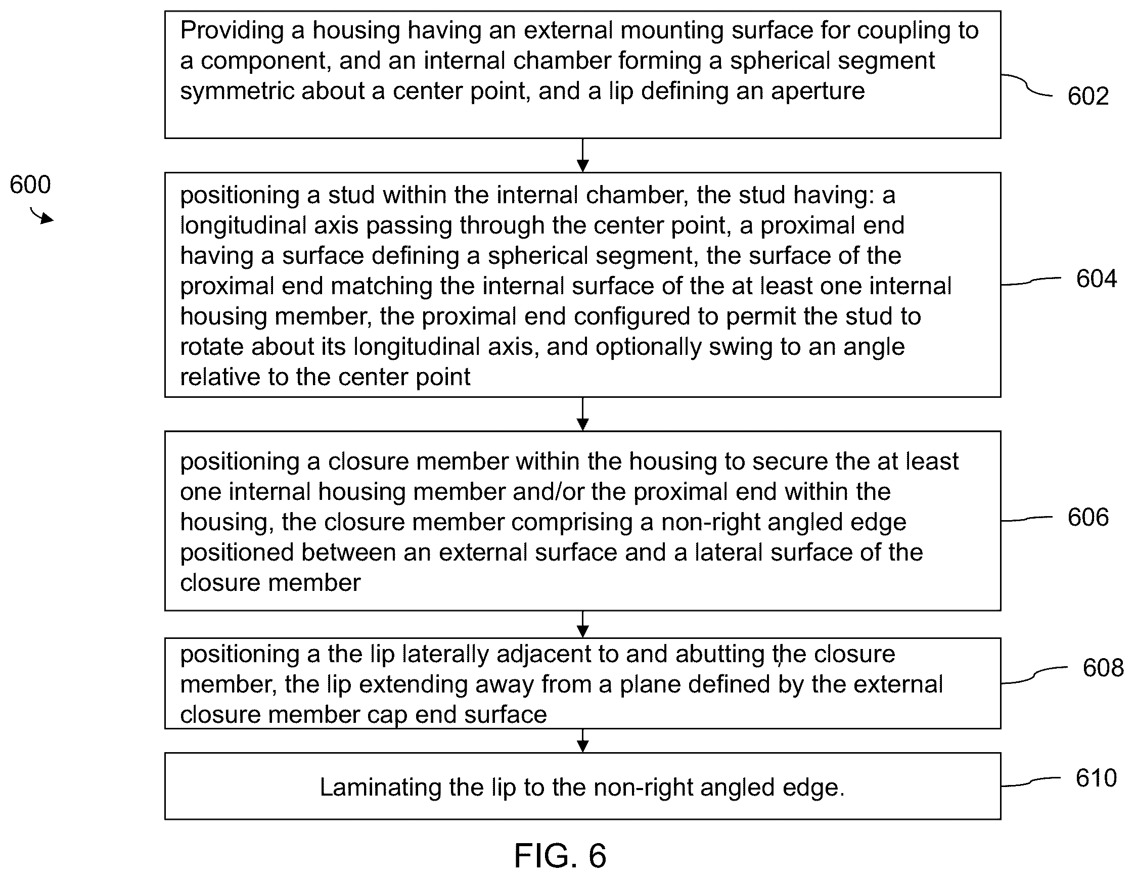 Patent US12366264 Figure 7 – Rotational joint and method of making same