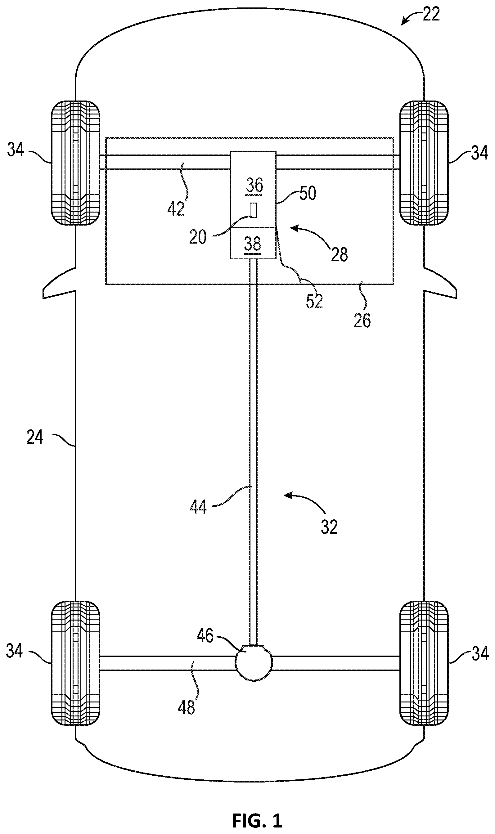 Patent US12366267 — Rotor grounding system with sacrificial bearing — Figure 1