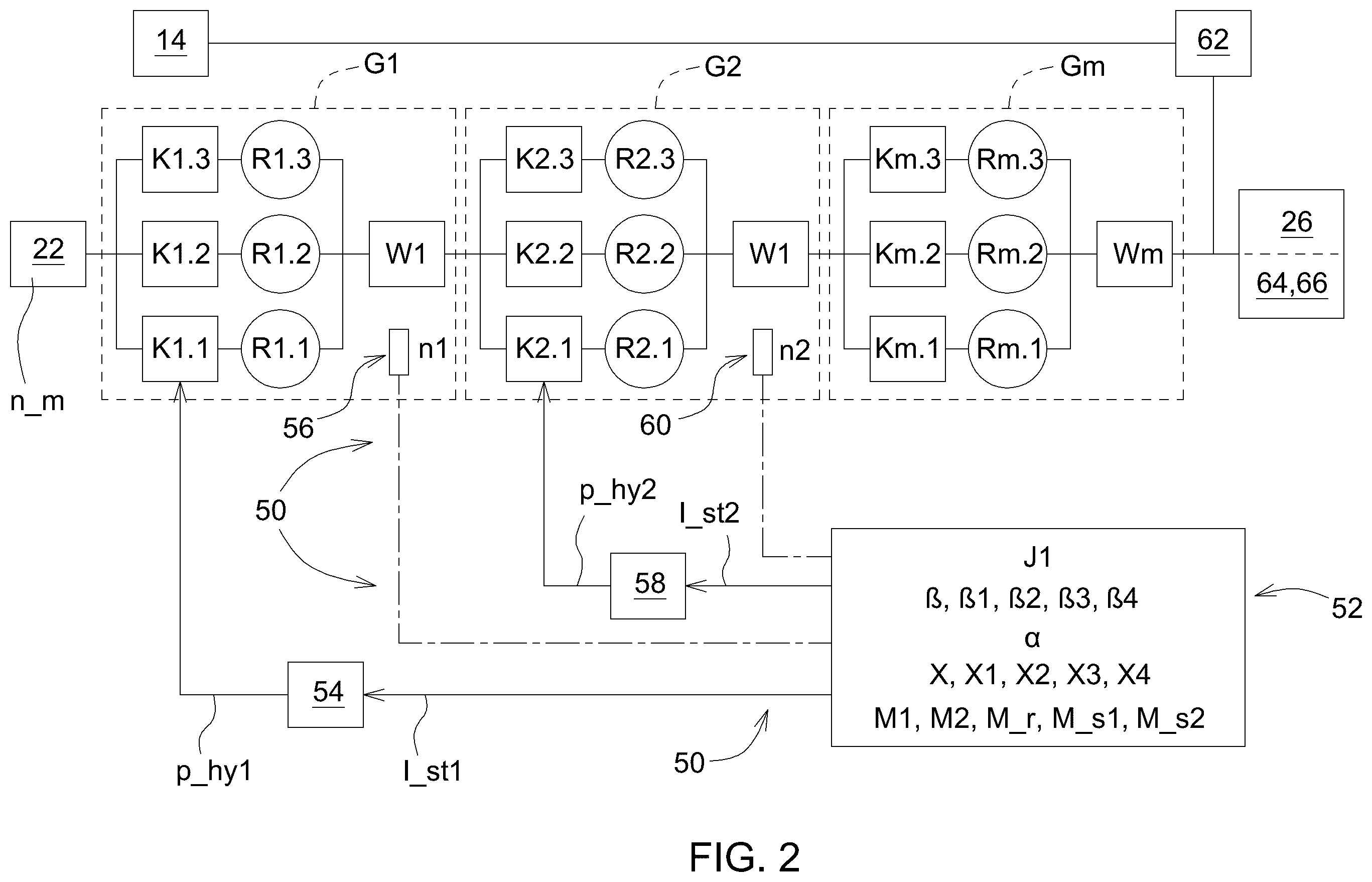 Patent US12366270 Figure 2 – Method and device for calibrating a clutch, and agricultural towing vehicle