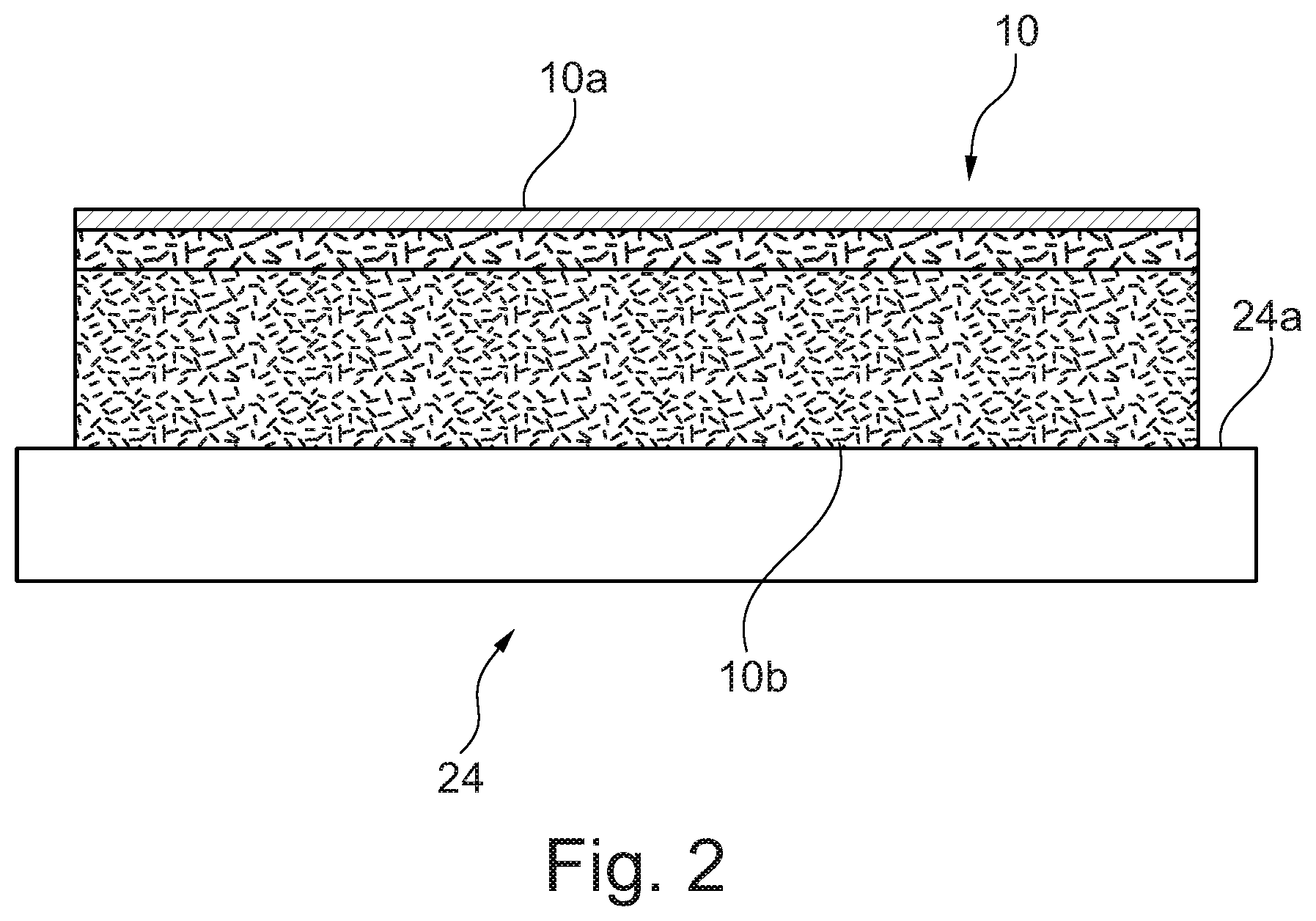 Patent US12366275 Figure 2 – Method for forming a double layer wet friction material with cellulose layer