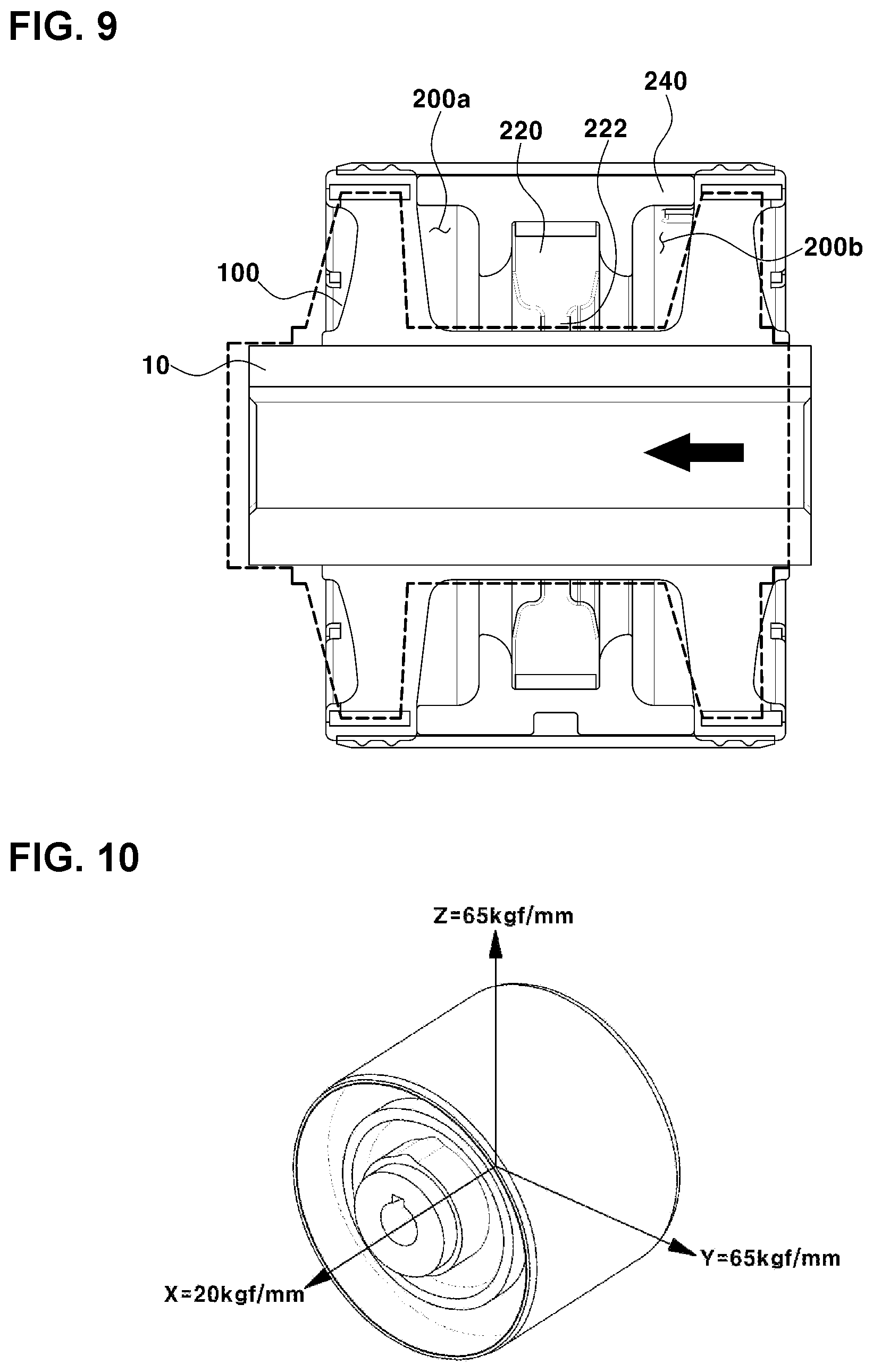 Patent US12366278 Figure 9 – Fluid mount device for vehicle