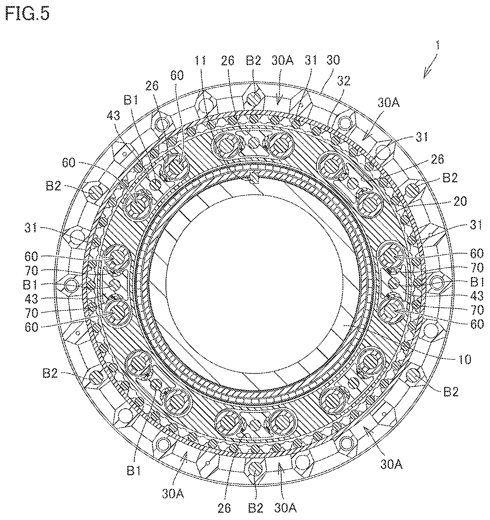 Patent US12366283 Figure 5 – Speed reducer