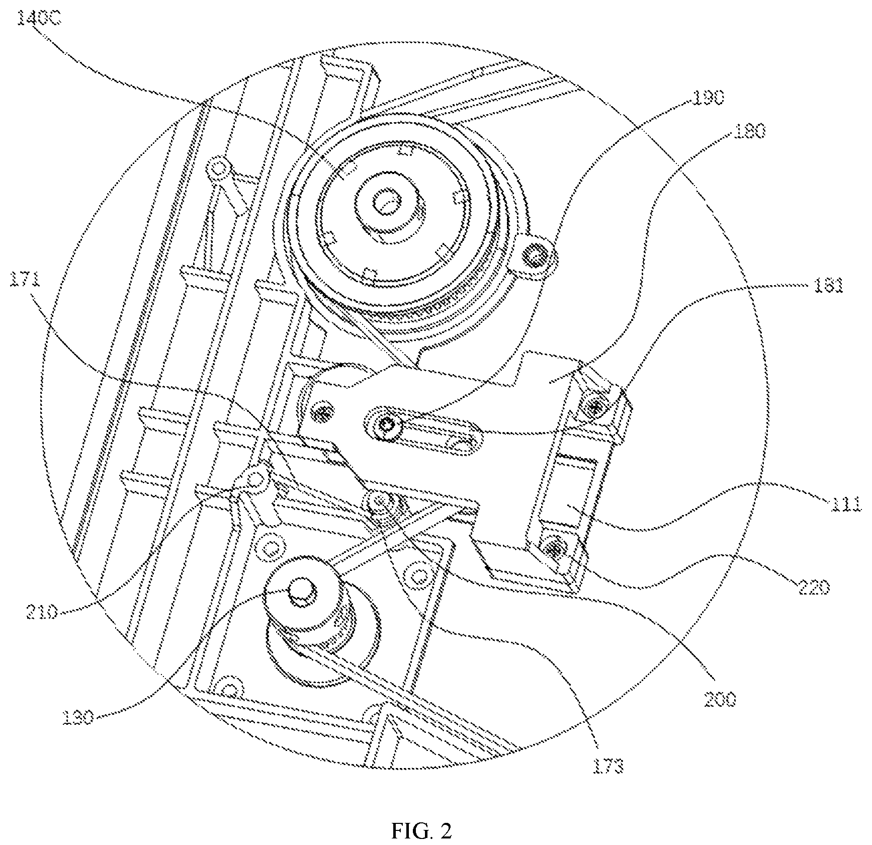 Patent US12366284 Figure 2 – Belt tensioning mechanism for 3D printer and 3D printer