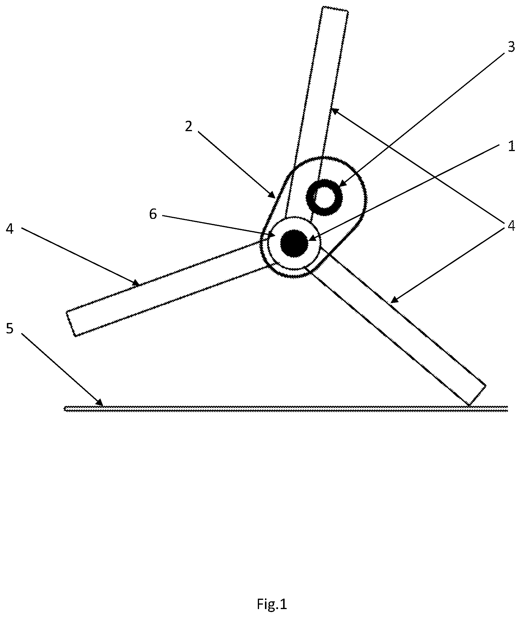 Patent US12366285 Figure 1 – Oscillation compensating method and device for a stepping wheel propulsion unit